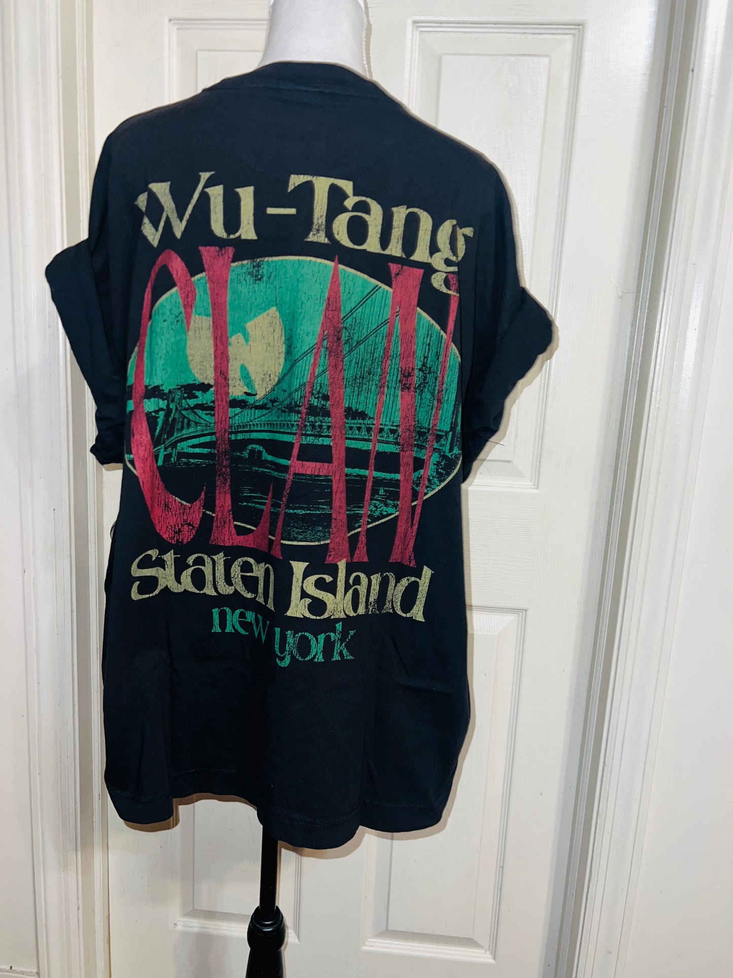 Wu-Tang Clan Double Sided Oversized Distressed Tee