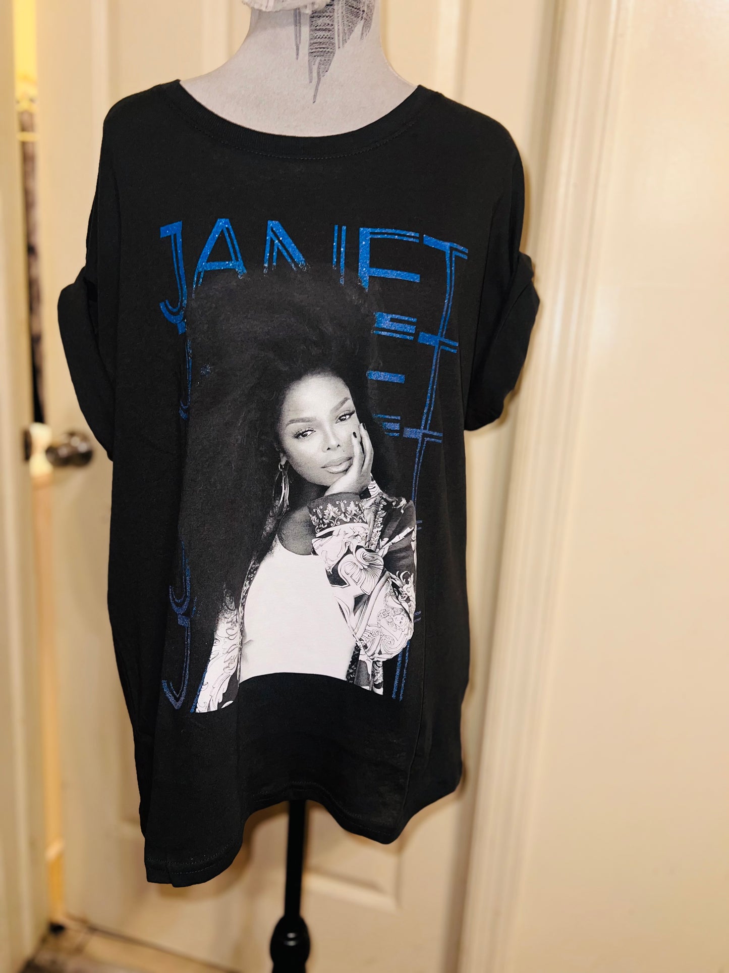 Janet Jackson Oversized Distressed Tee