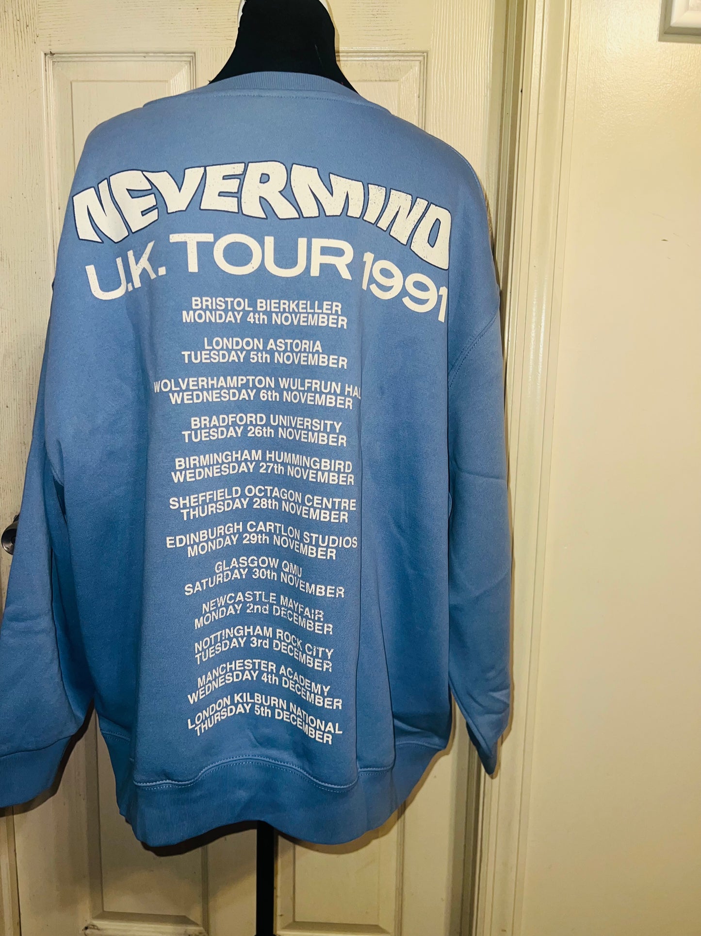 Nirvana Double Sided Oversized Distressed Sweatshirt