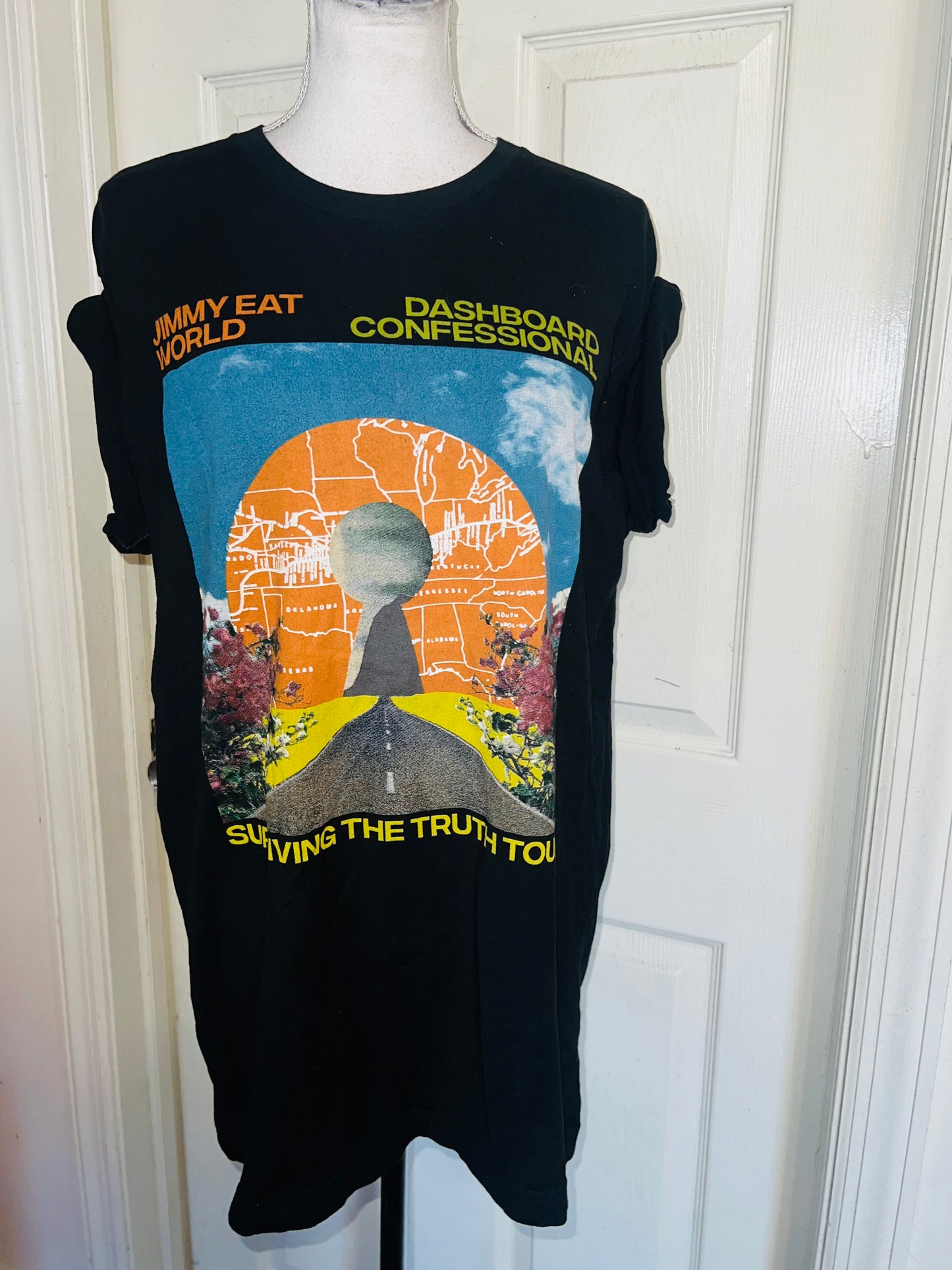 Dashboard Confessional / Jimmy Eat World Double Sided Distressed Tee