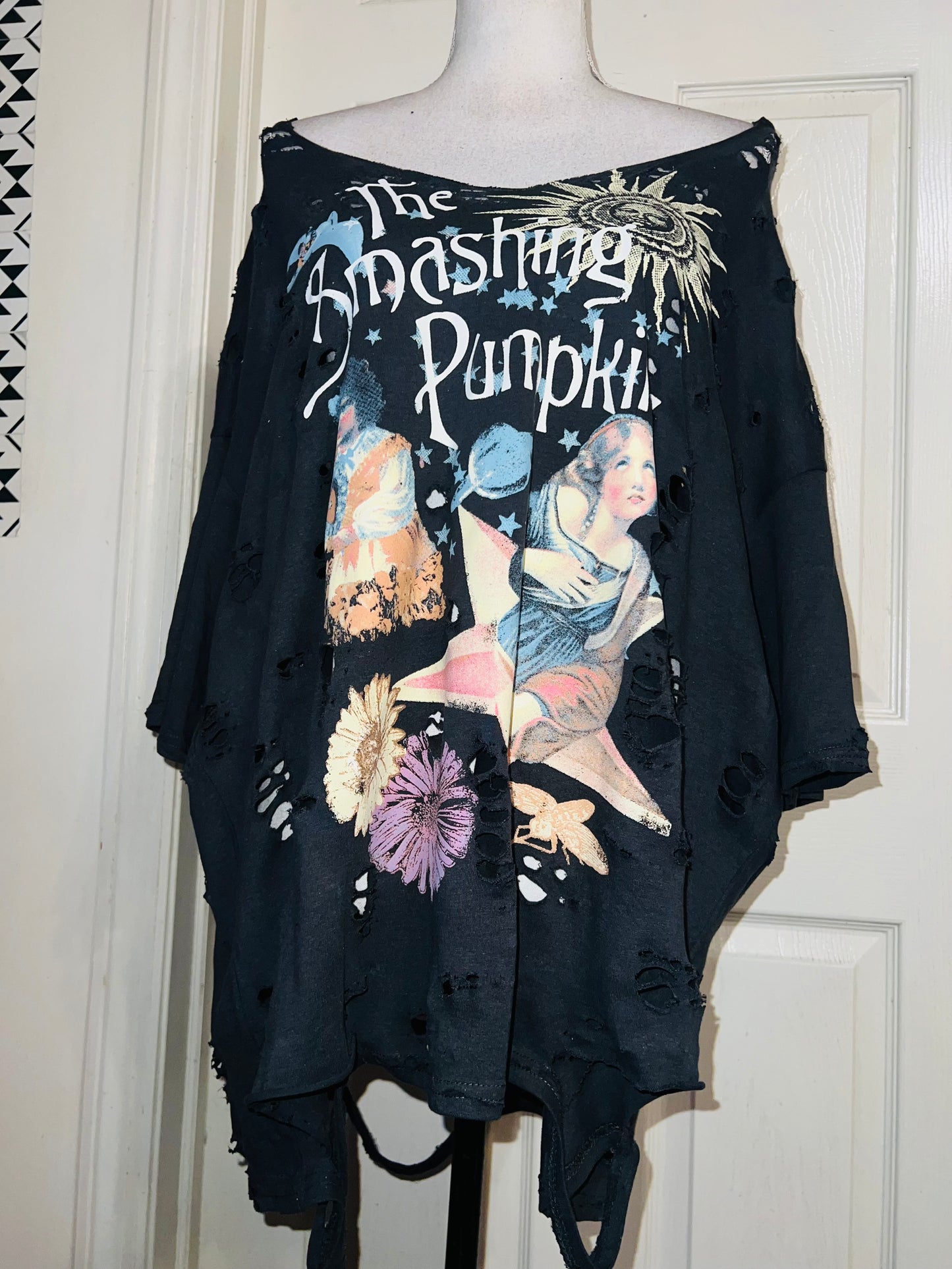 Smashing Pumpkins Double Sided Oversized Distressed Tee
