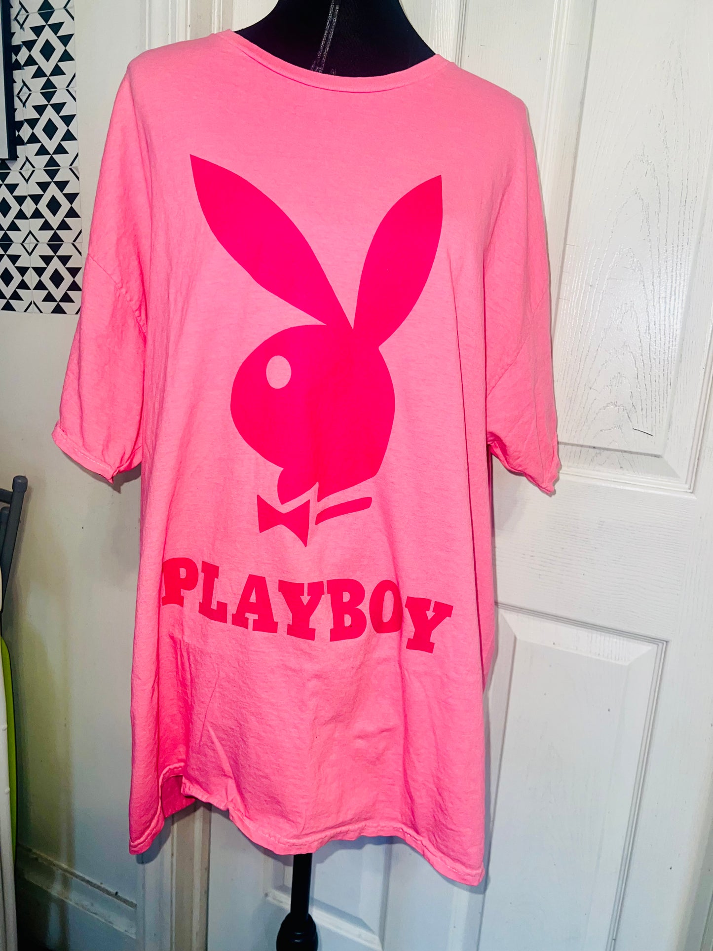 Playboy Oversized Distressed Tee