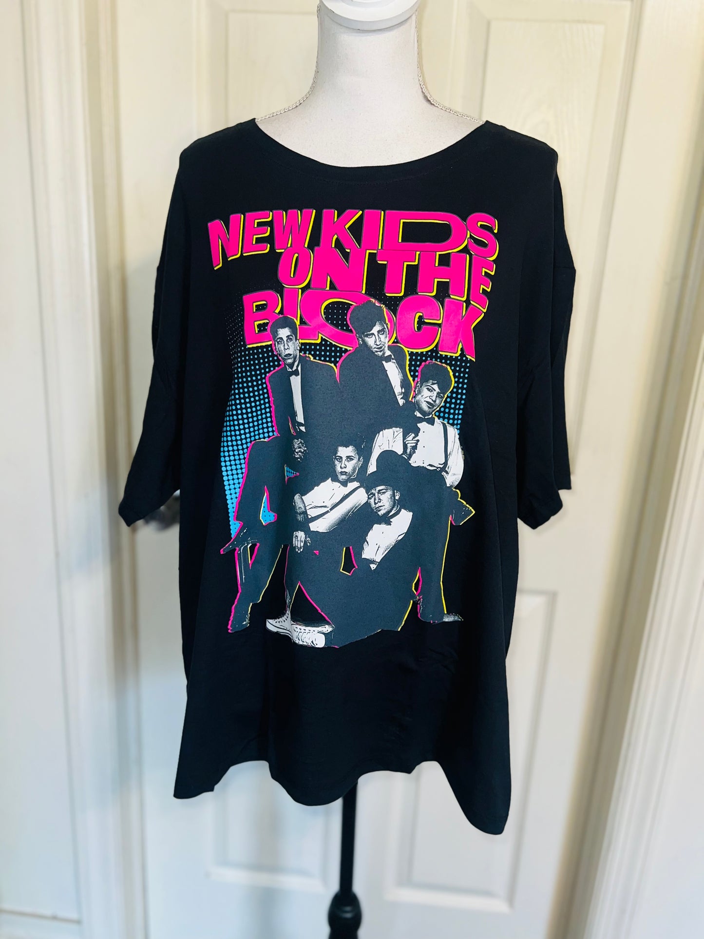 New Kids On The Block Oversized Distressed Tee