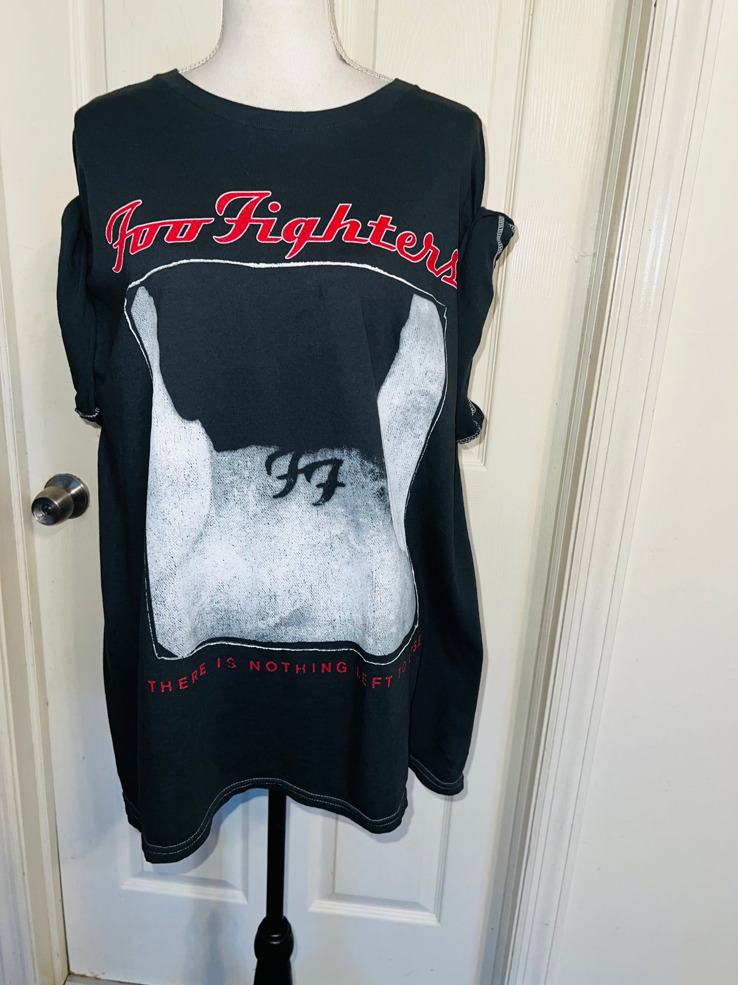 Foo Fighters Double Sided Oversized Distressed Tee