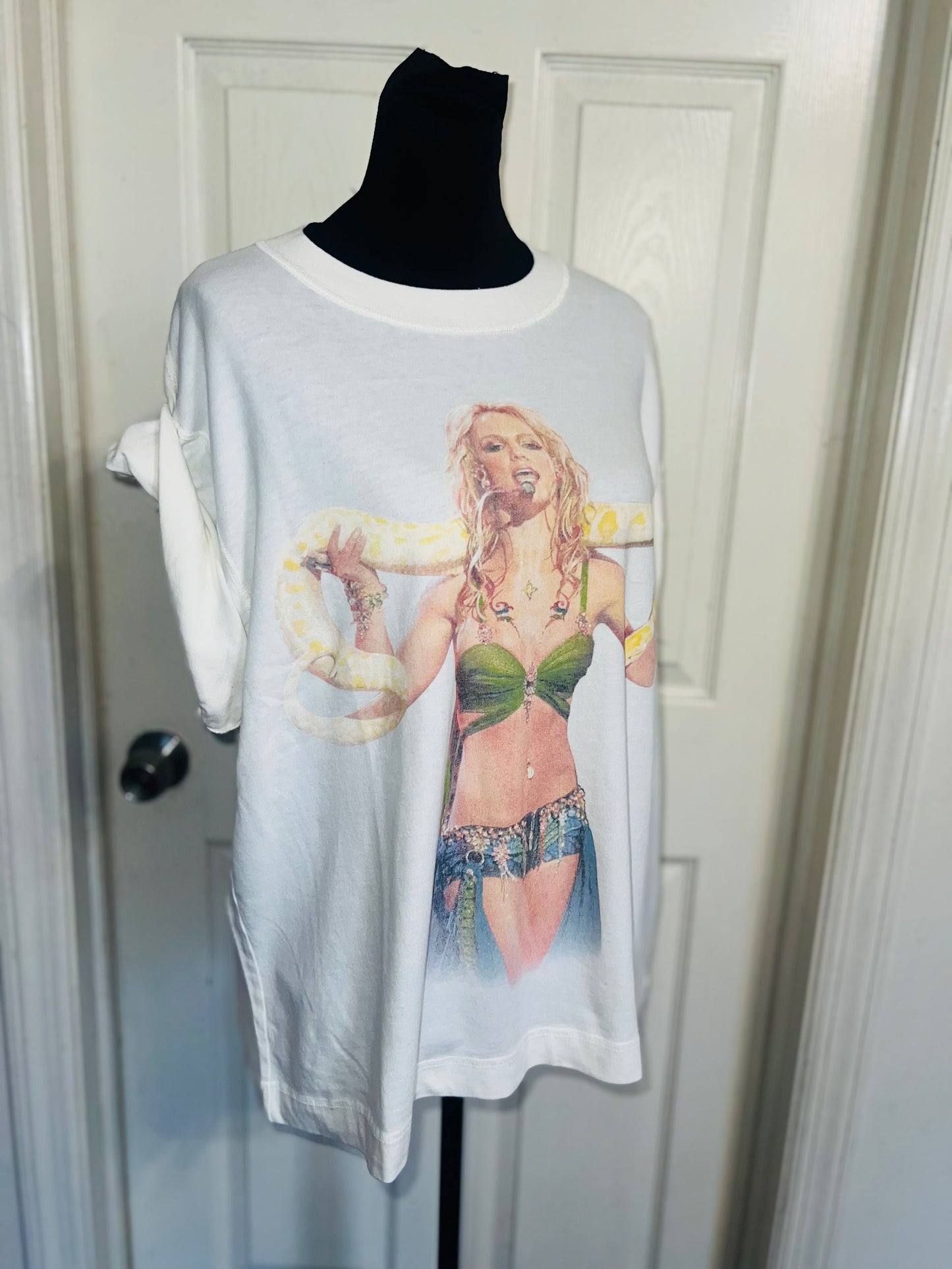 Britney Spears Oversized Distressed Tee