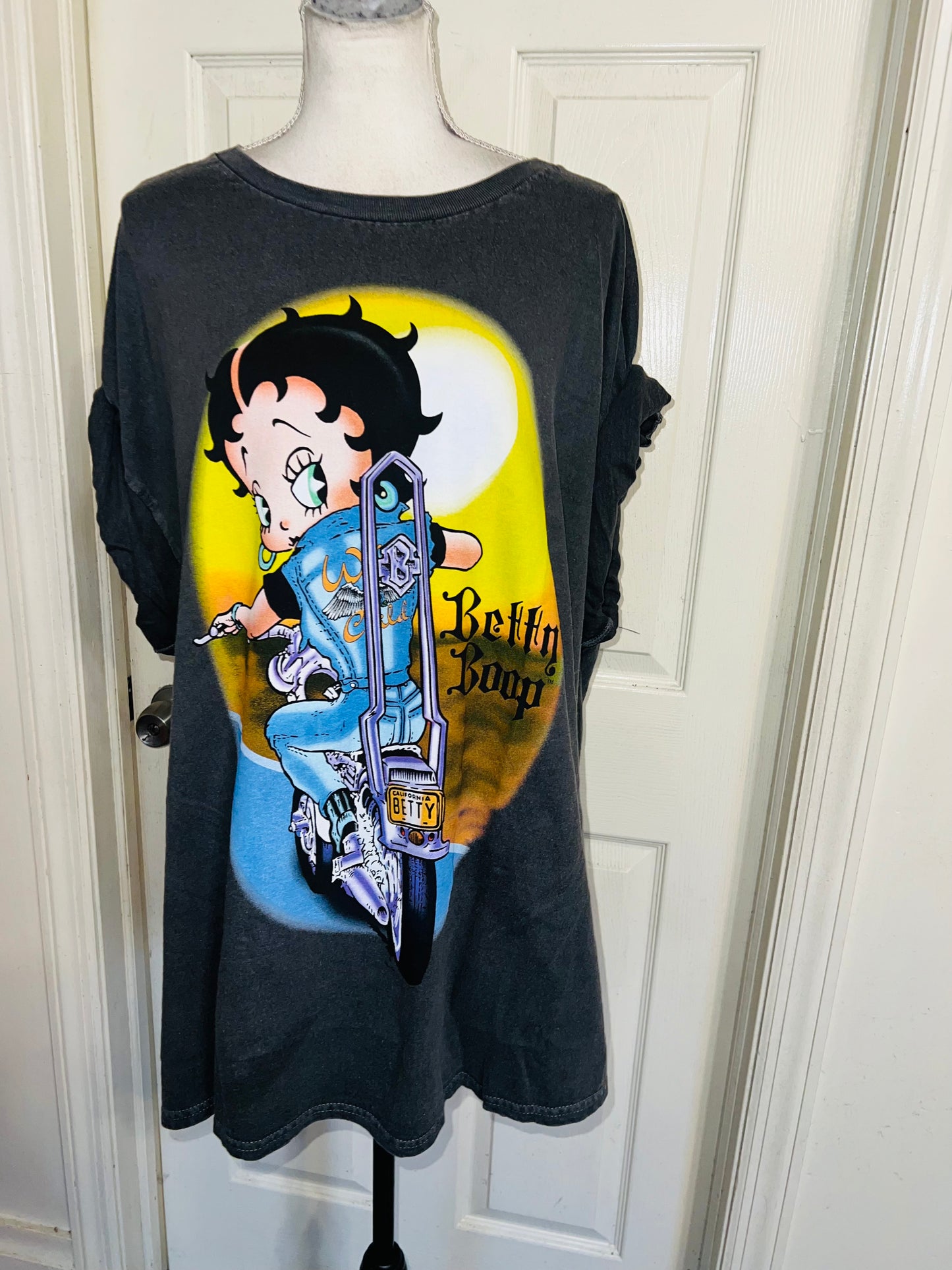 Betty Boop Wild Child Oversized Distressed Tee