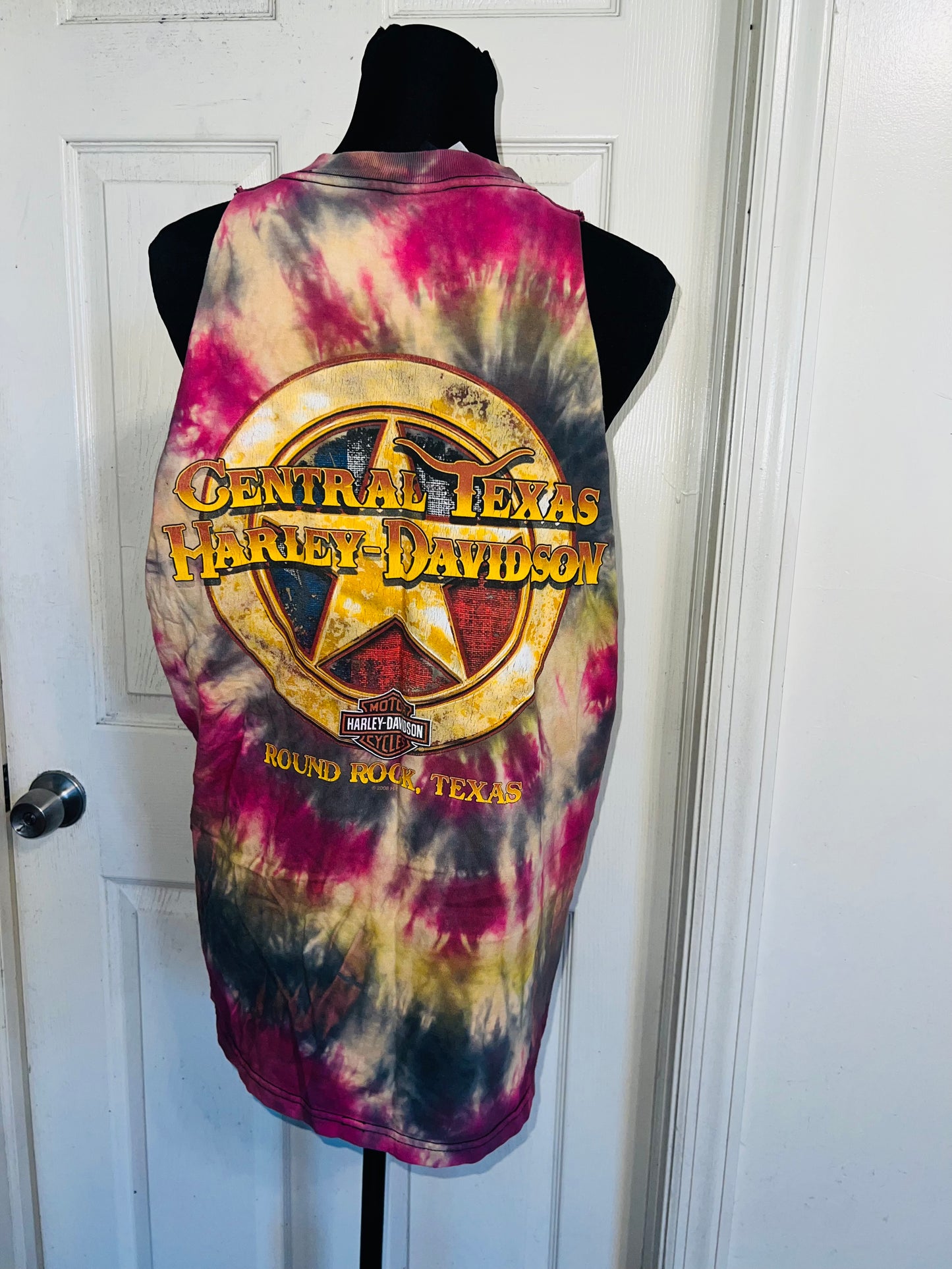 Harley Davidson Double Sided Oversized Distressed Tank