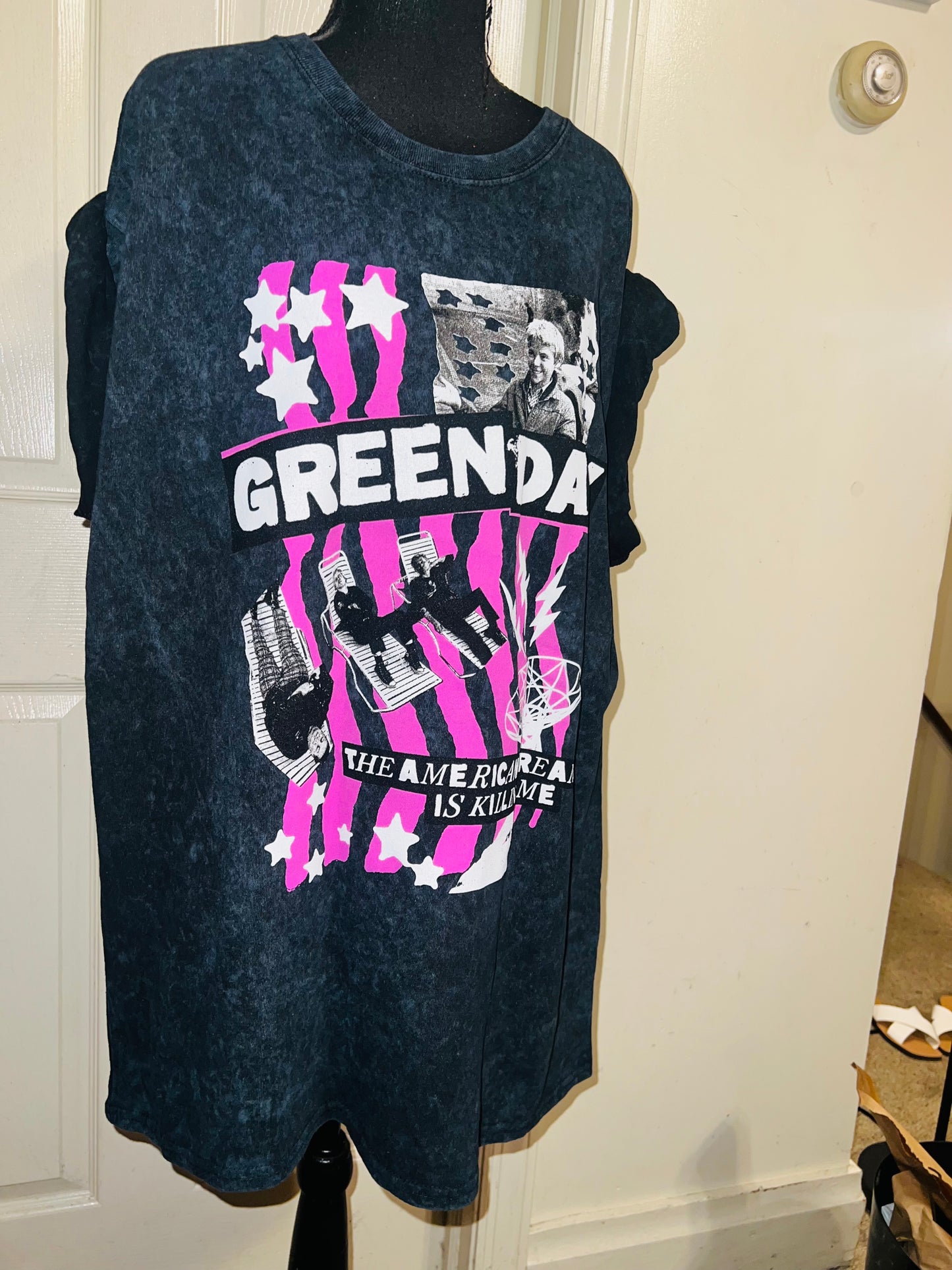 Green Day Oversized Distressed Tee