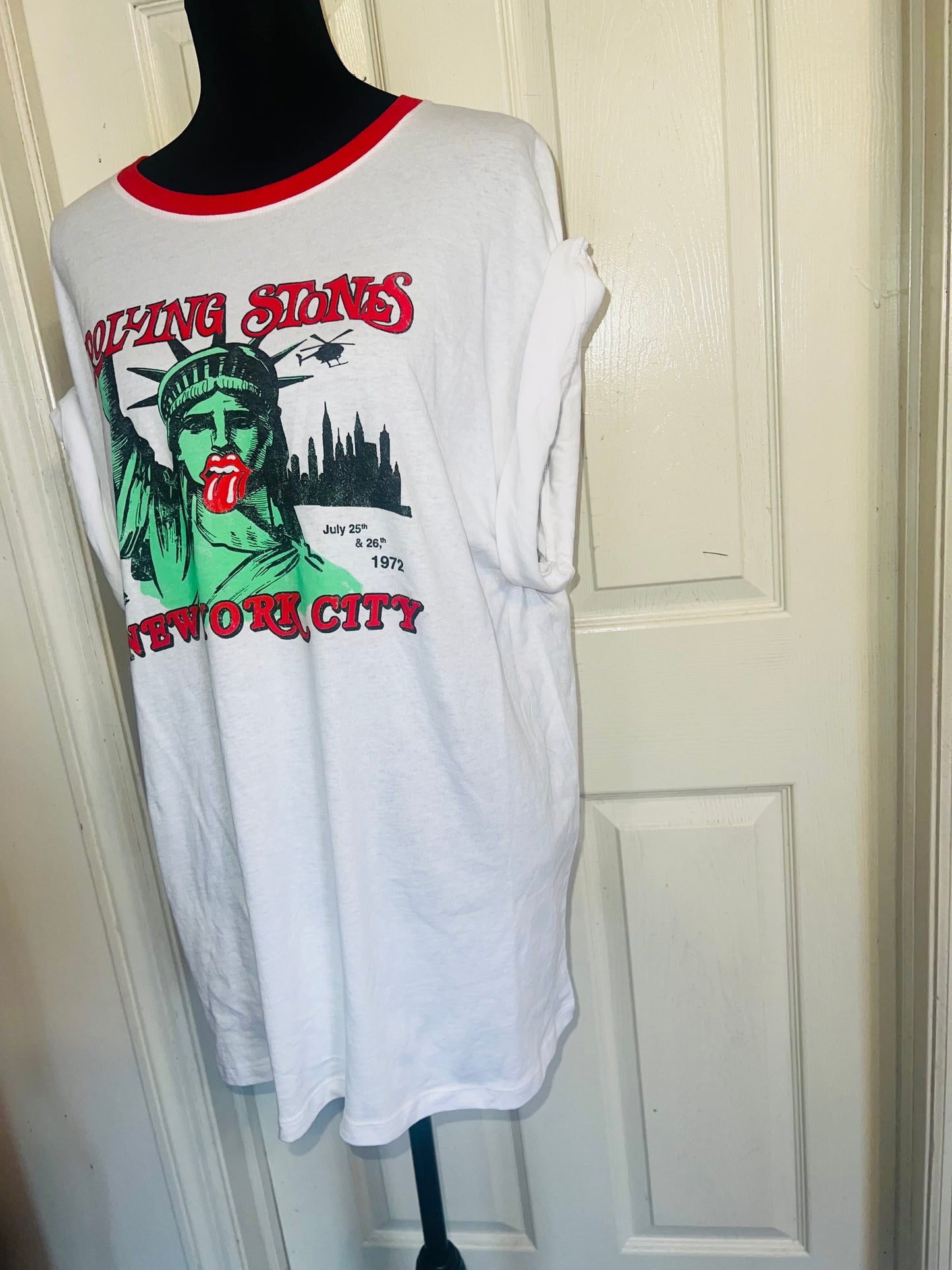 Rolling Stones Oversized Distressed Ted