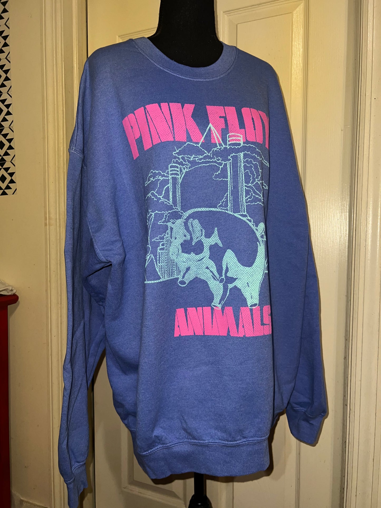 Pink Floyd Animals Oversized Distressed Sweatshirt