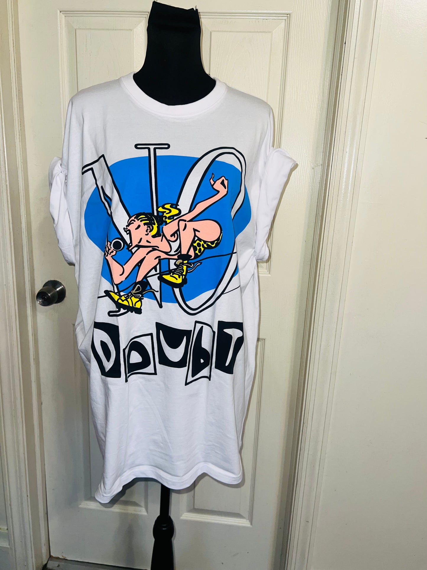 No Doubt Oversized Distressed Tee