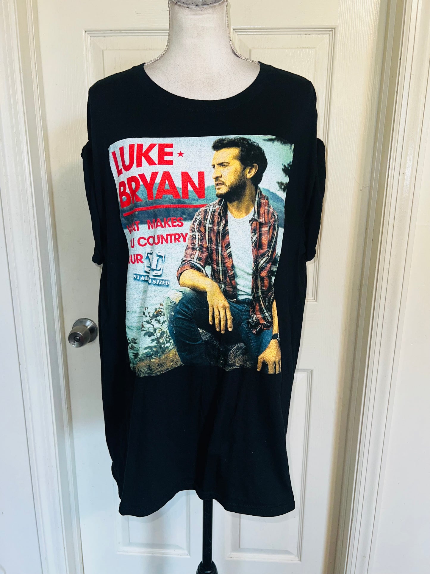 Luke Bryan 2009 Double Sided Oversized Distressed Tee