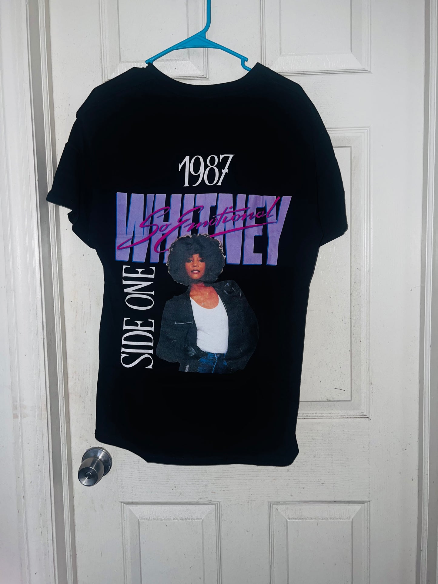 Whitney Houston Double Sided Oversized Distressed Tee