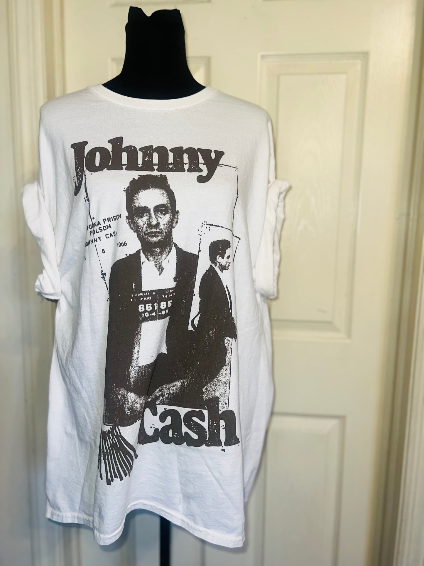 Johnny Cash Oversized Distressed Tee