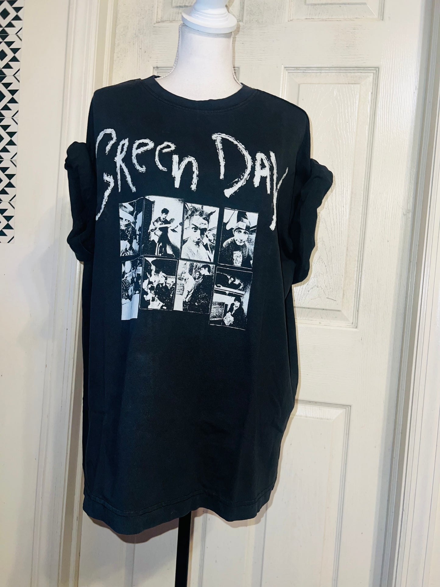 Green Day Oversized Distressed Tee