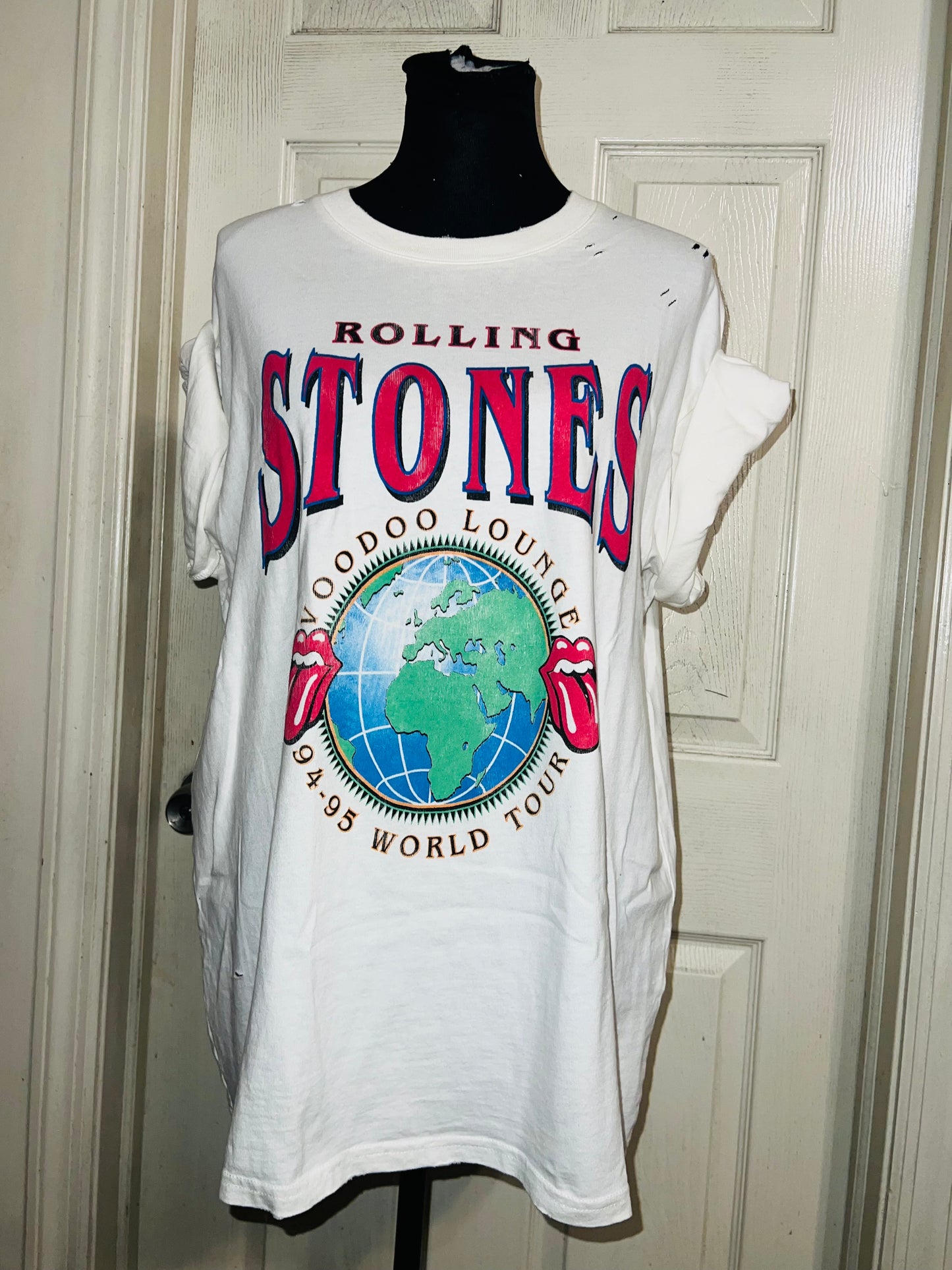 The Rolling Stones Double Sided Oversized Distressed Tee