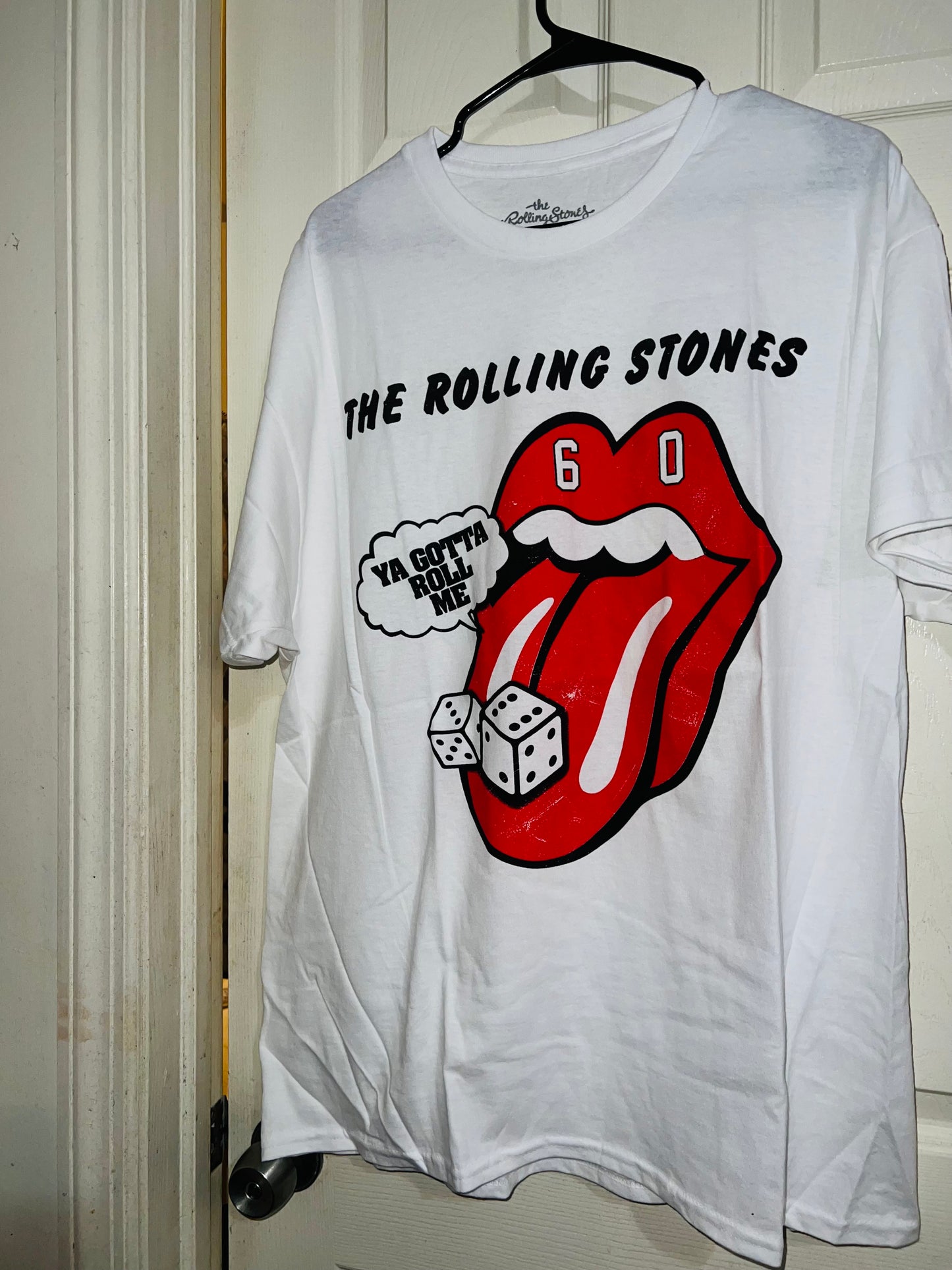 Rolling Stones Tumbling Dice Oversized Distressed Tee