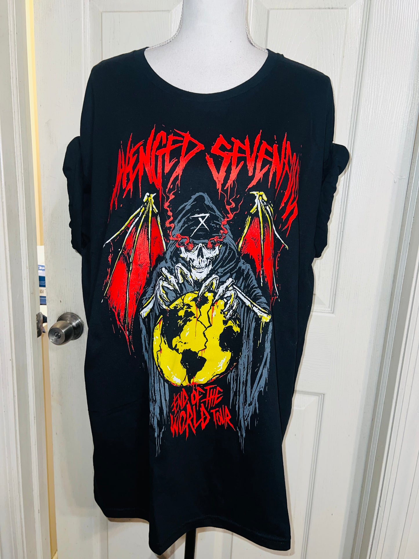 Avenged Sevenfold Oversized Distressed Tee