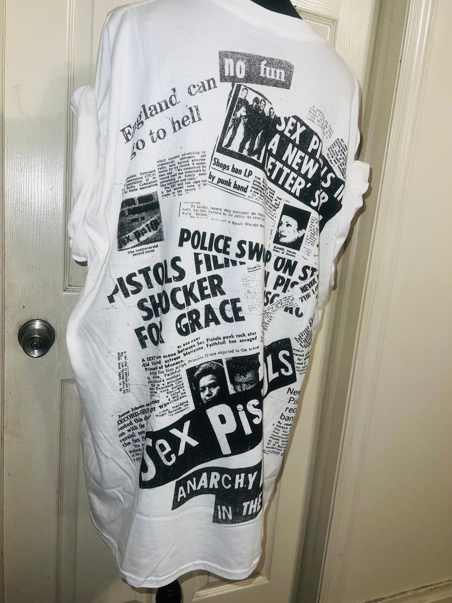The Sex Pistols Double Sided Oversized Distressed Tee