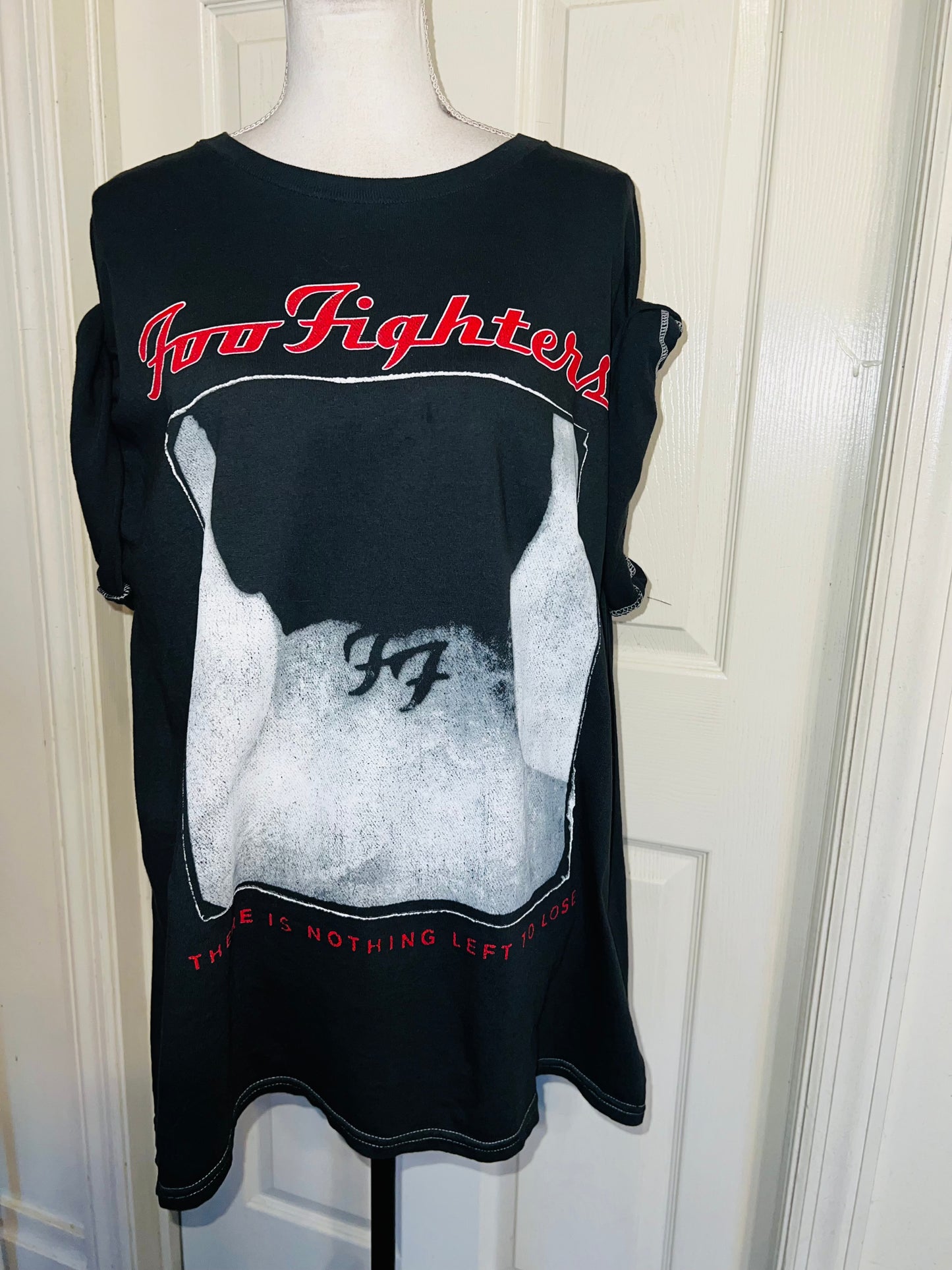 Foo Fighters Double Sided Oversized Distressed Tee