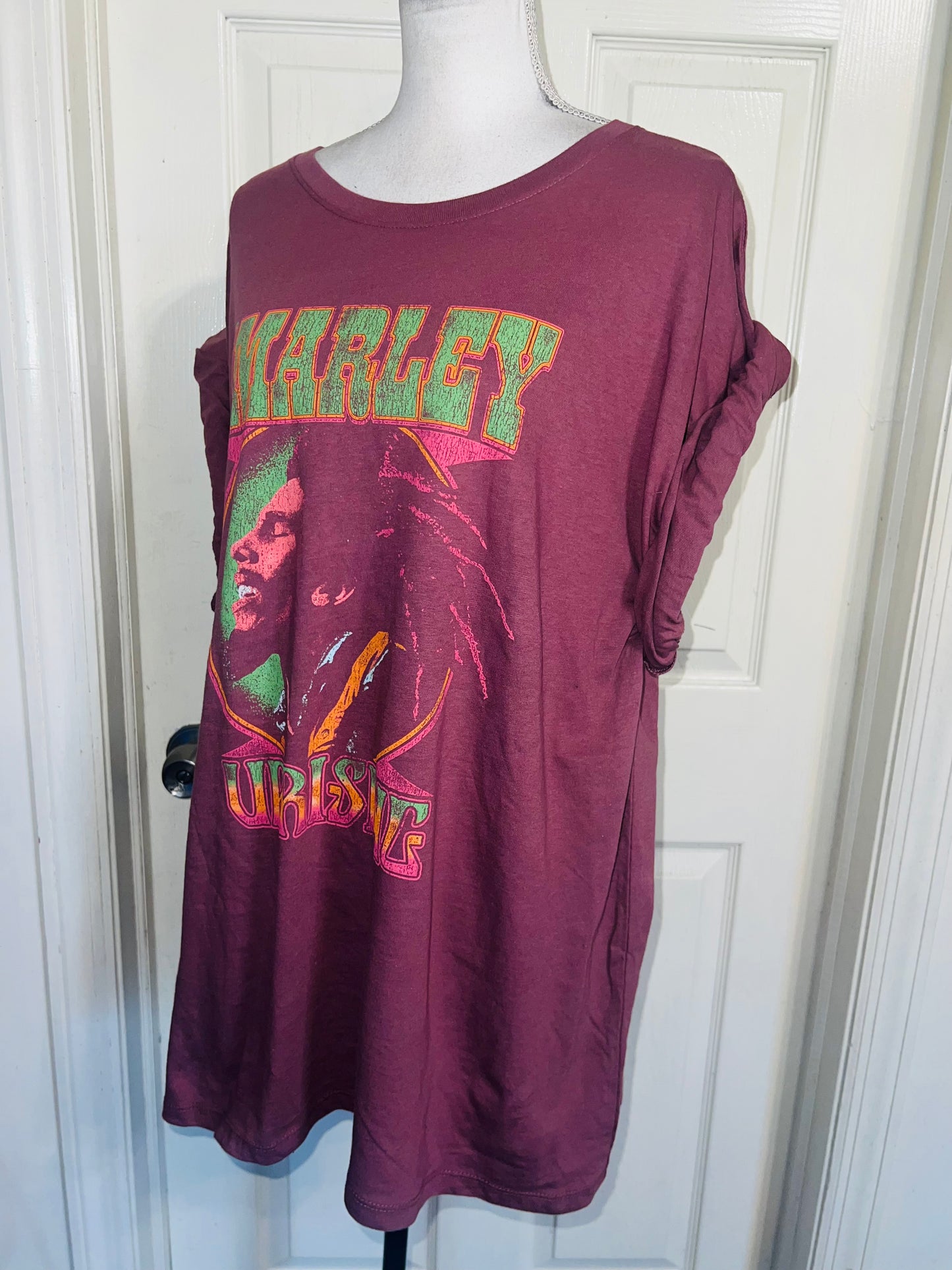 Bob Marley Oversized Distressed Tee
