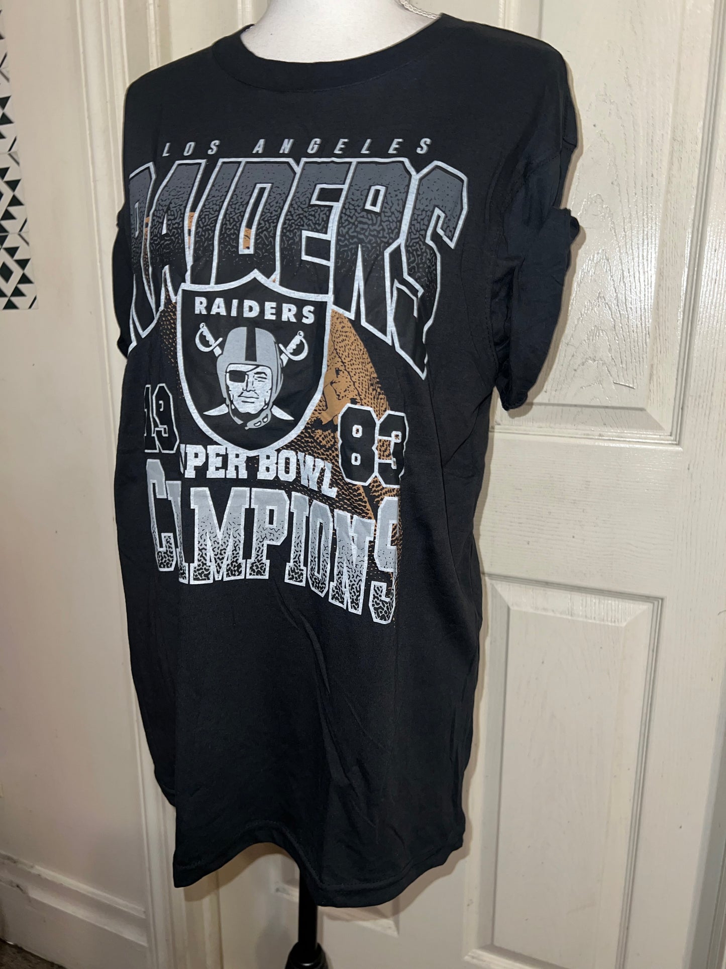 Las Vegas Raiders Oversized Distressed Tee