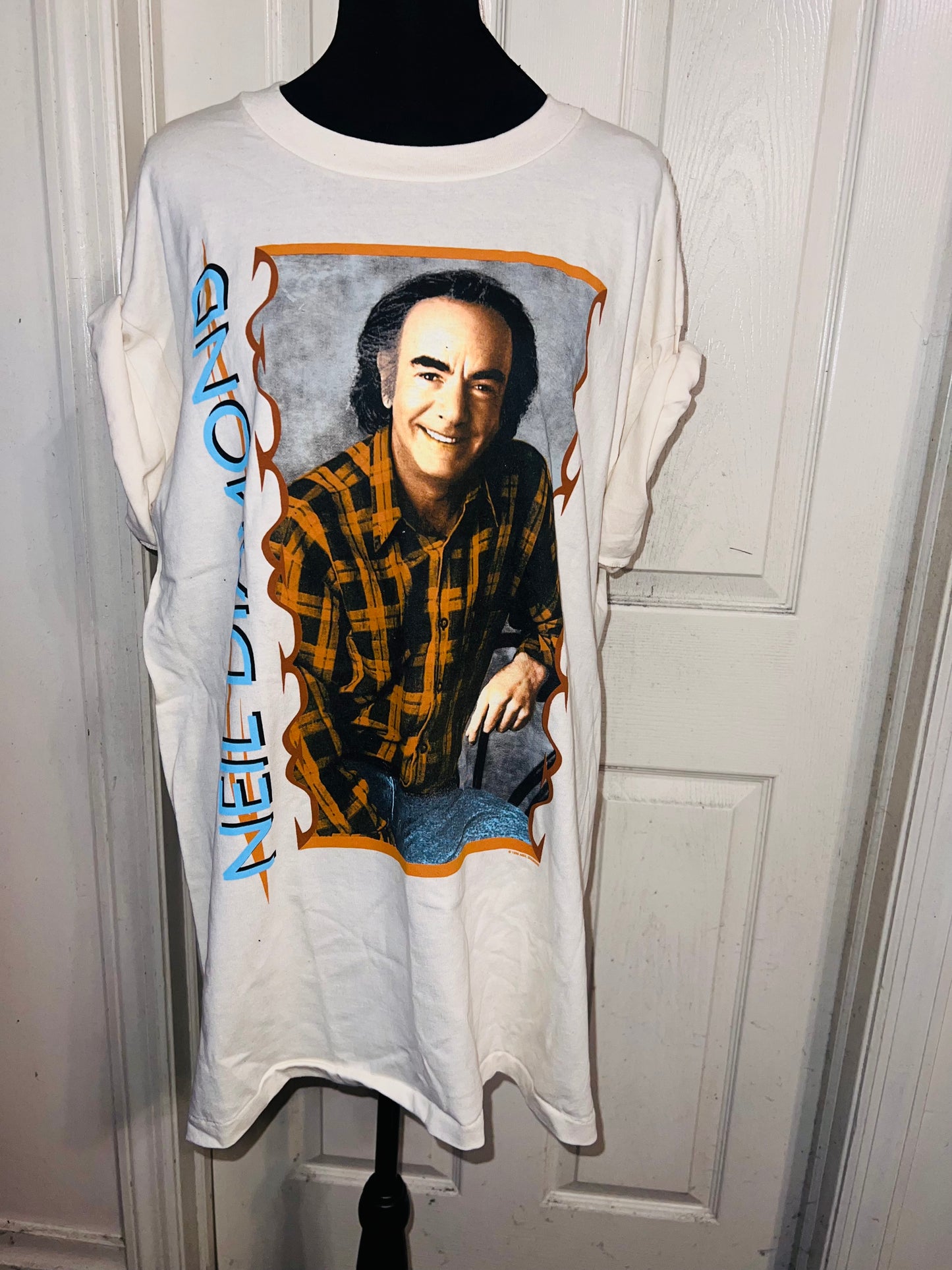Neil Diamond Double Sided Vintage Oversized Distressed Tee