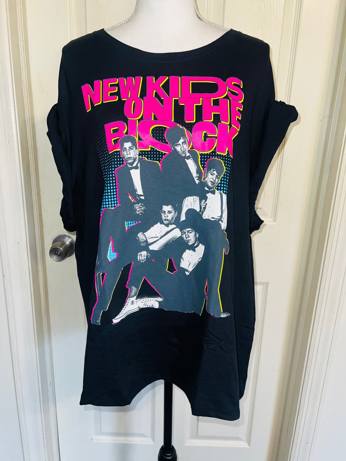 New Kids On The Block Oversized Distressed Tee
