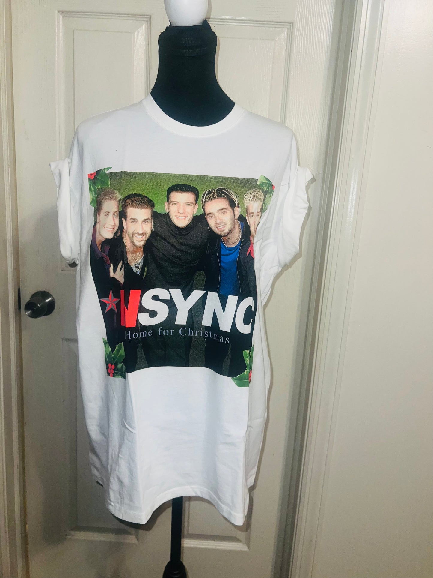 NSYNC Christmas Oversized Distressed Tee