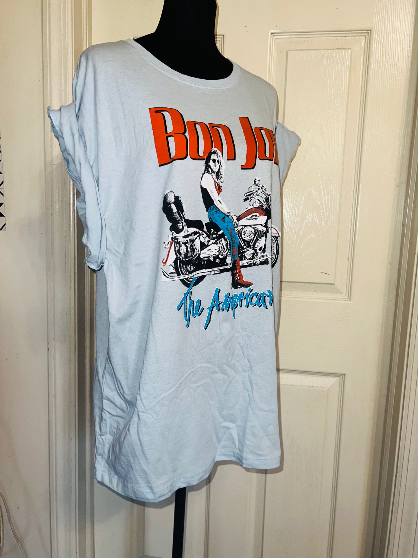 Bon Jovi Oversized Distressed Tee