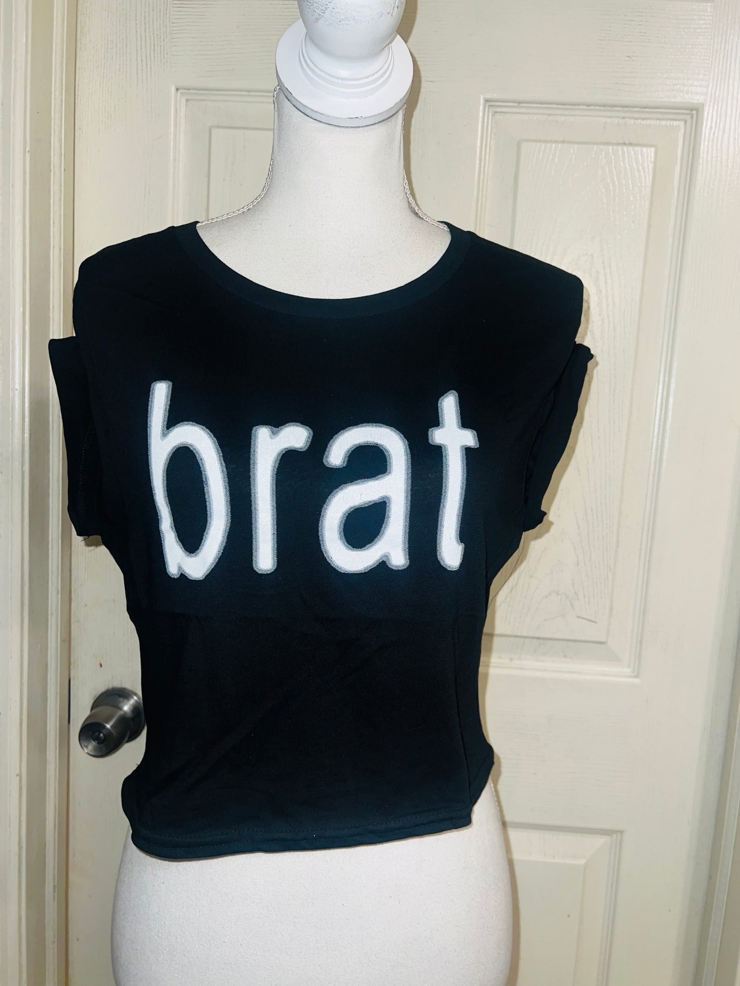 Charli XCX Brat Distressed Baby Tee