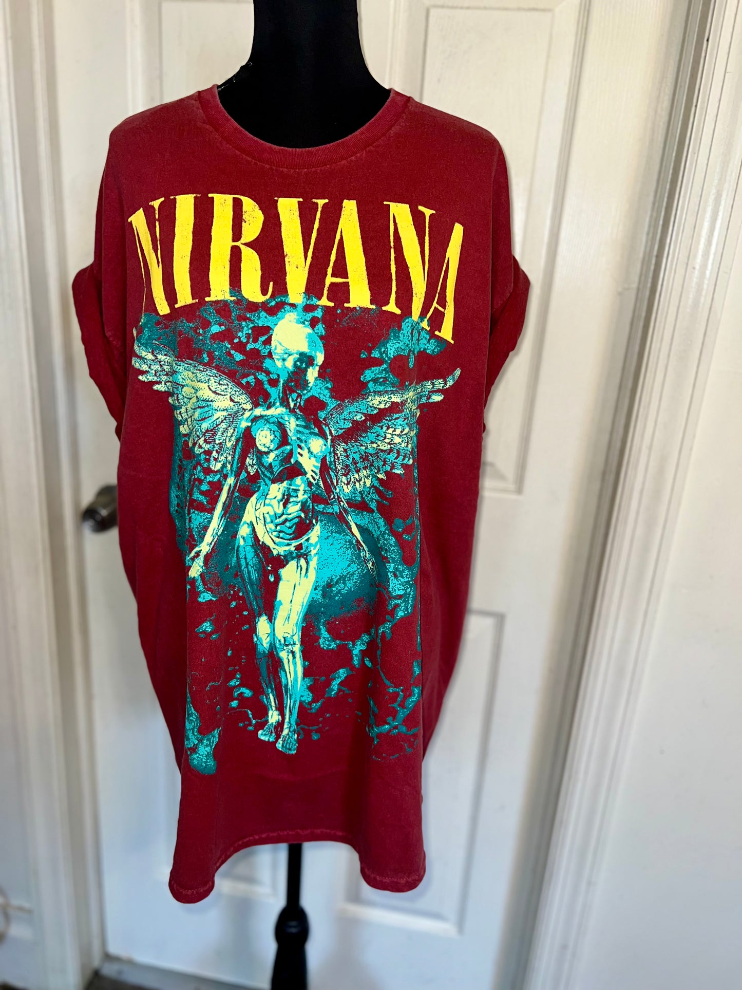 Nirvana Oversized Distressed Tee