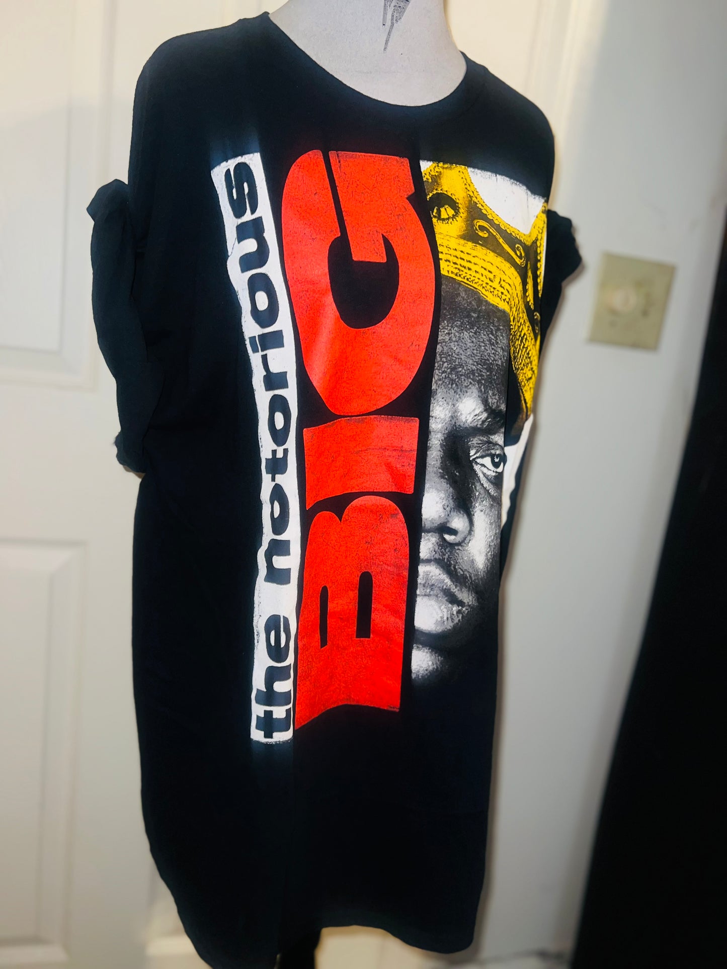 Notorious BIG Biggie Smalls Oversized Distressed Tee