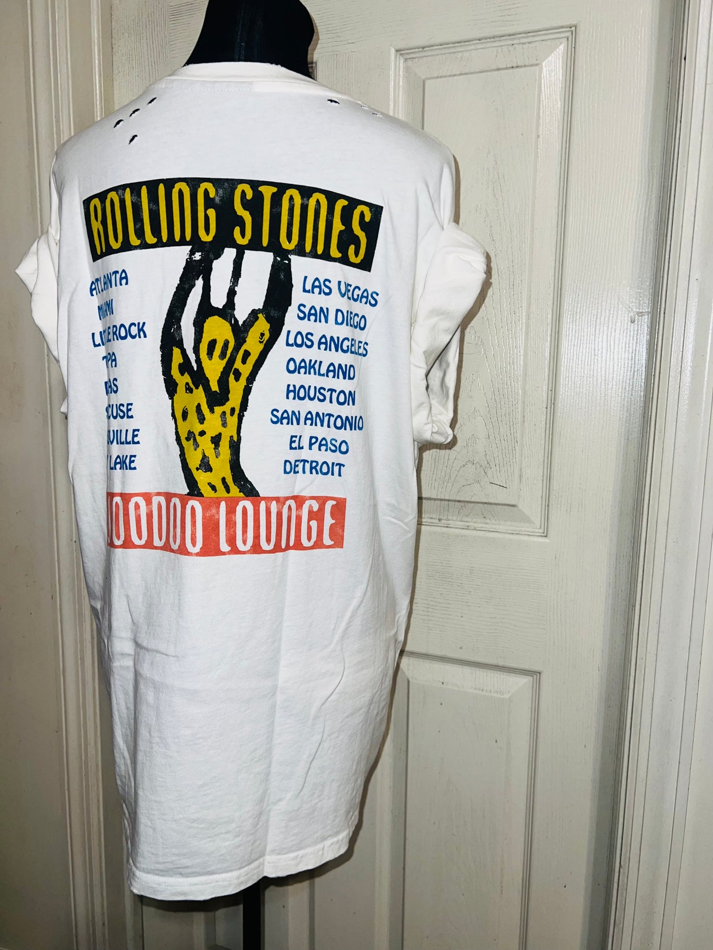 The Rolling Stones Double Sided Oversized Distressed Tee