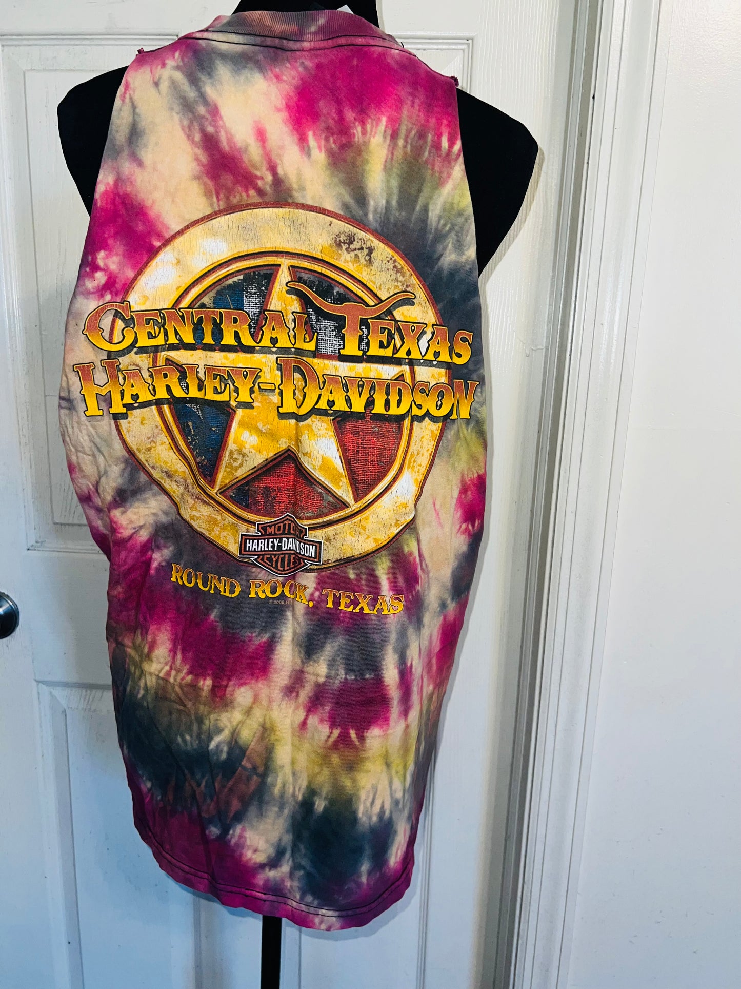 Harley Davidson Double Sided Oversized Distressed Tank