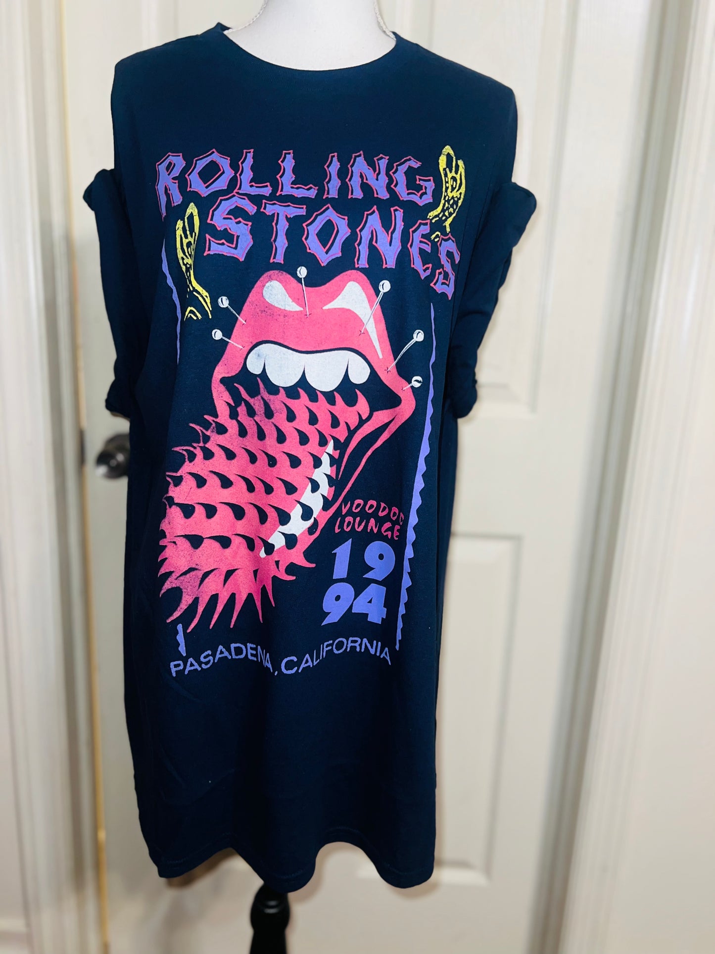 The Rolling Stones Double Sided Oversized Distressed Tee