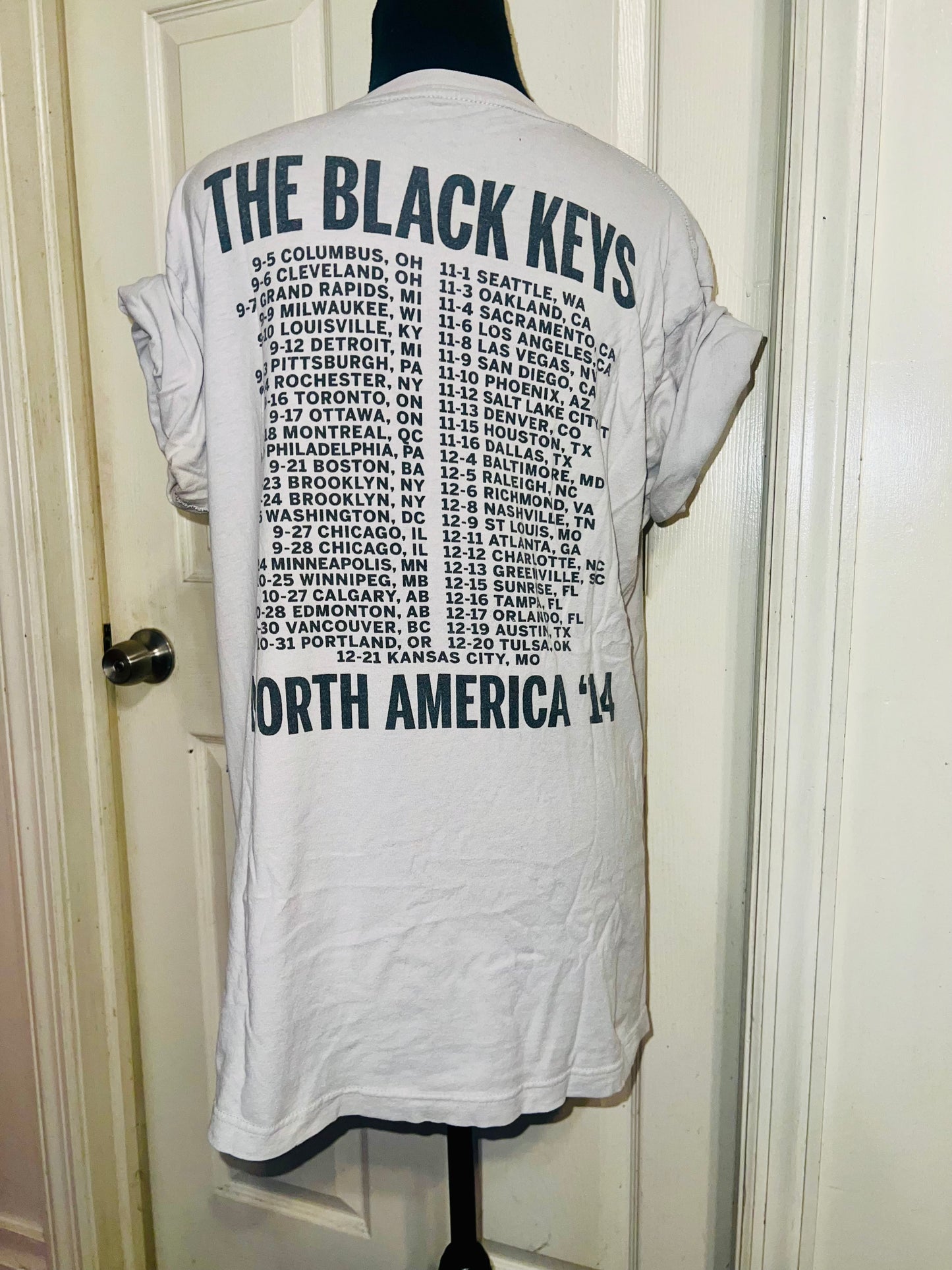 The Black Keys Vintage Tour Double Sided Oversized Tee
