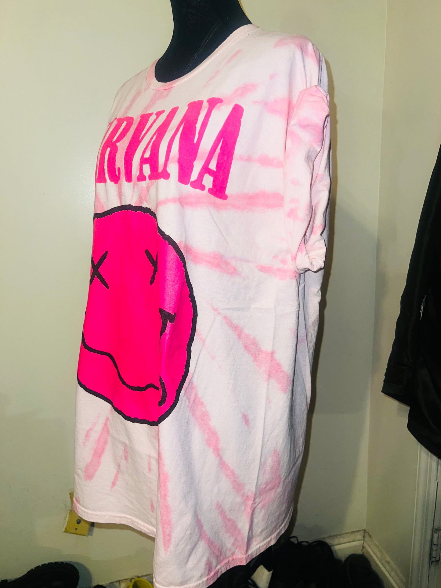 Nirvana Oversized Distressed Tee