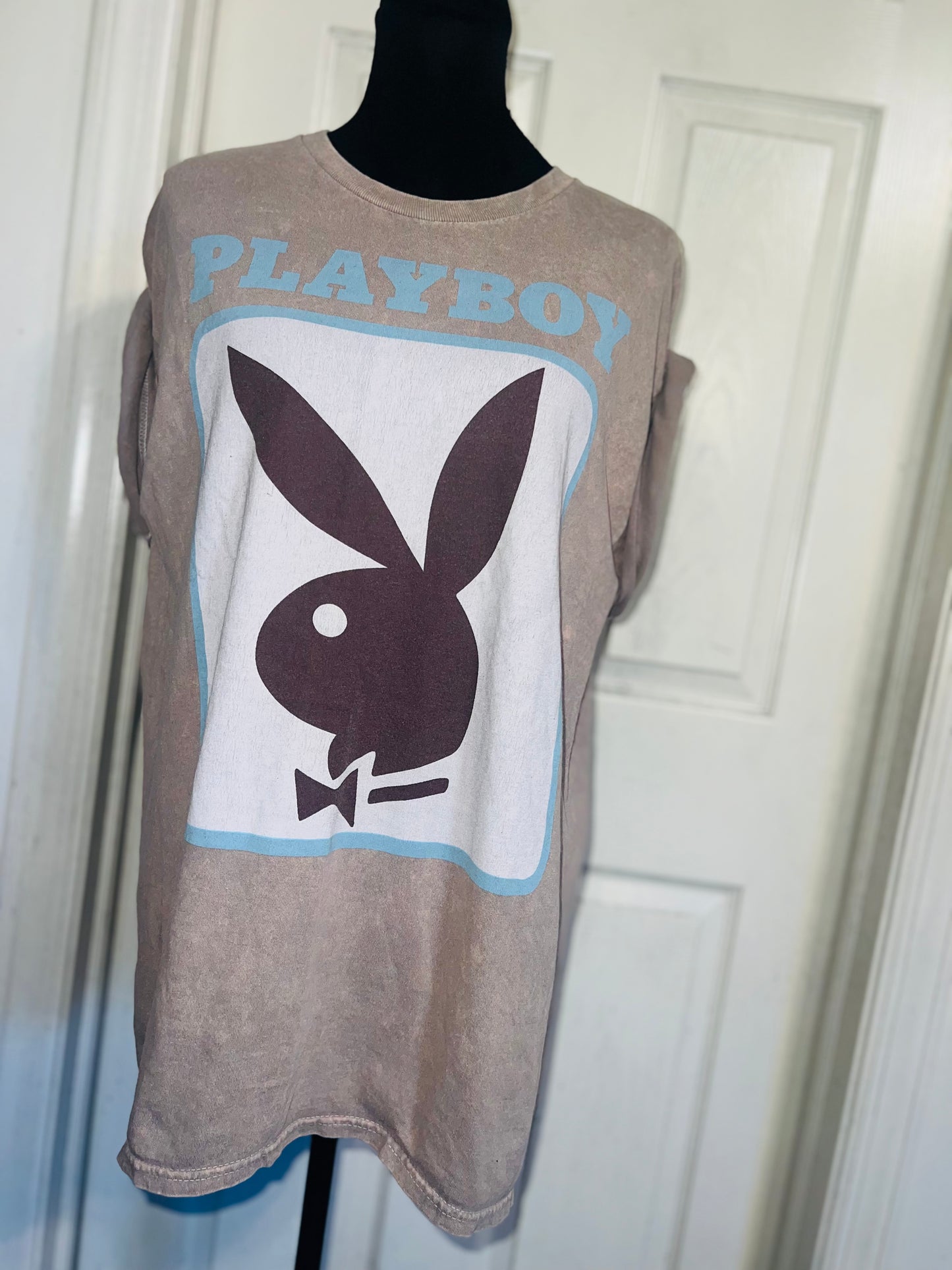 Playboy Oversized Distressed Tee