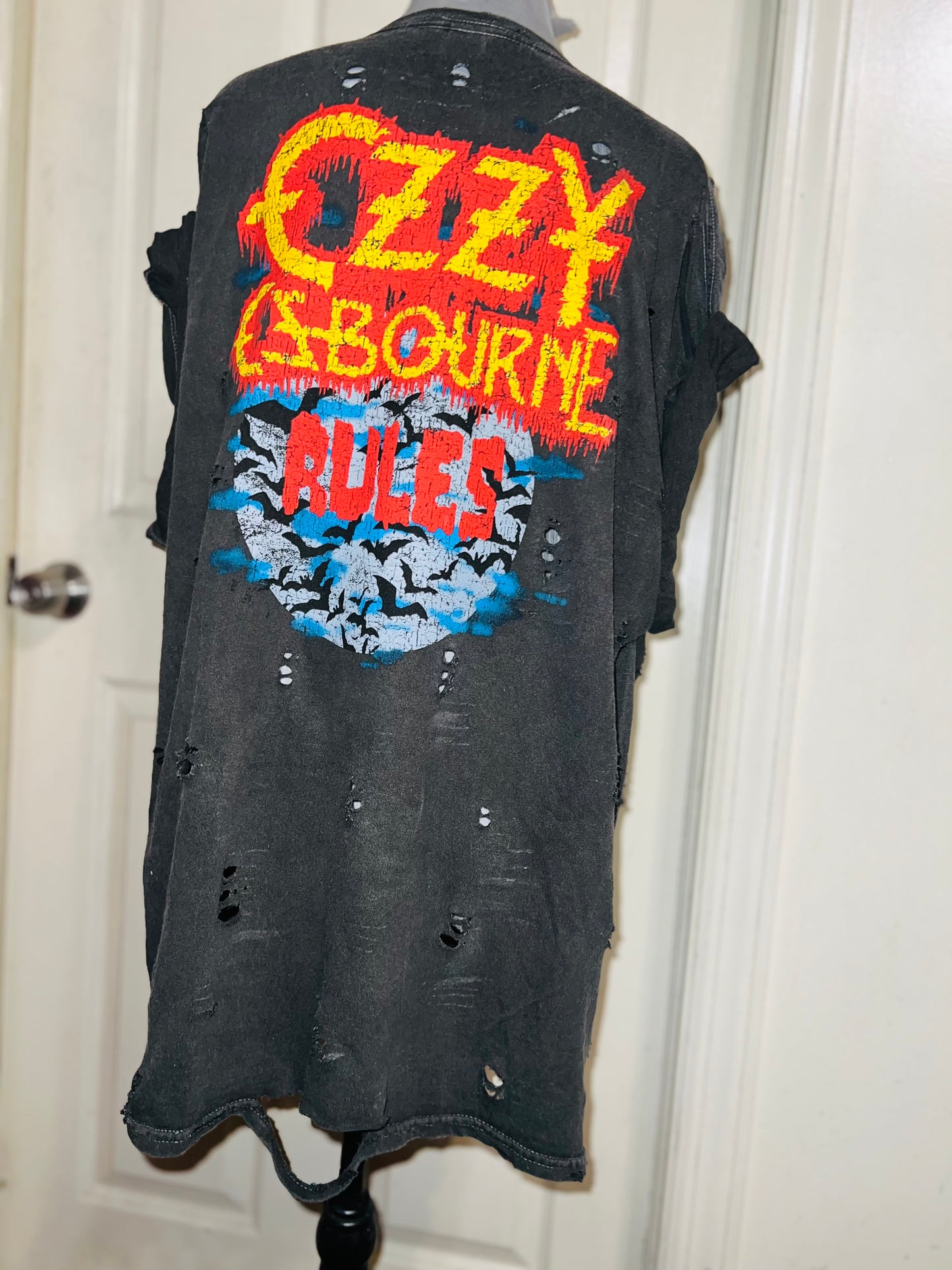 Ozzy Osbourne Double Sided Oversized Distressed Tee