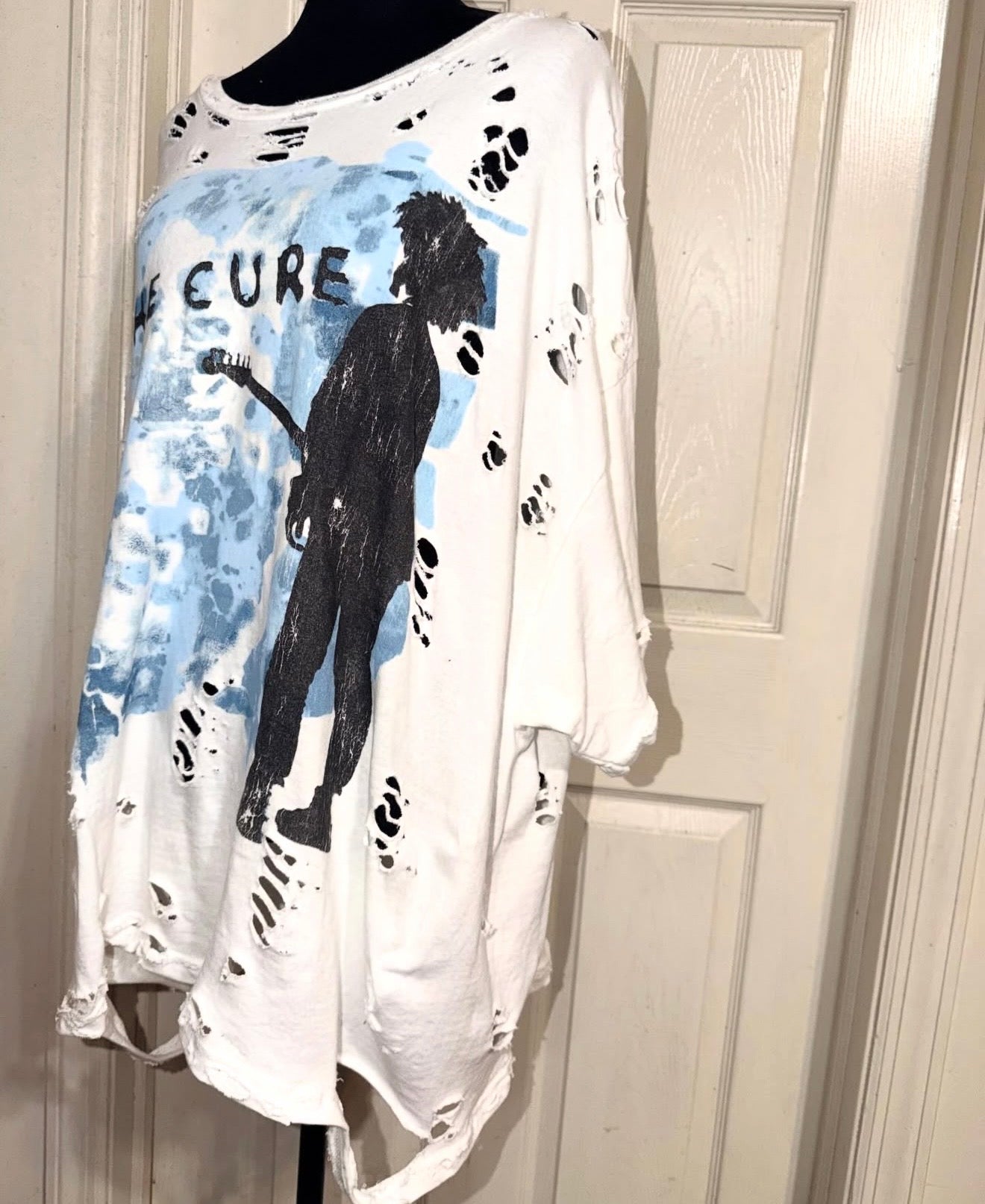 The Cure Double Sided Oversized Distressed Tee