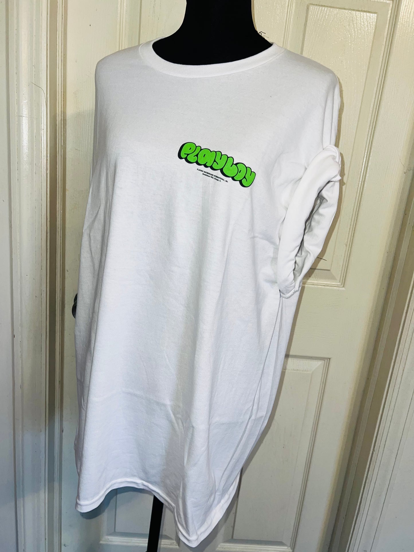 Playboy Double Sided Oversized Distressed Tee