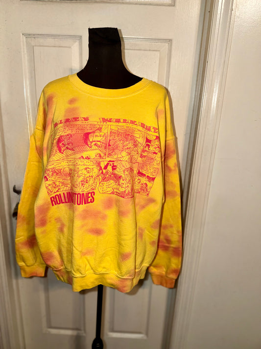 The Rolling Stones Oversized Distressed Sweatshirt