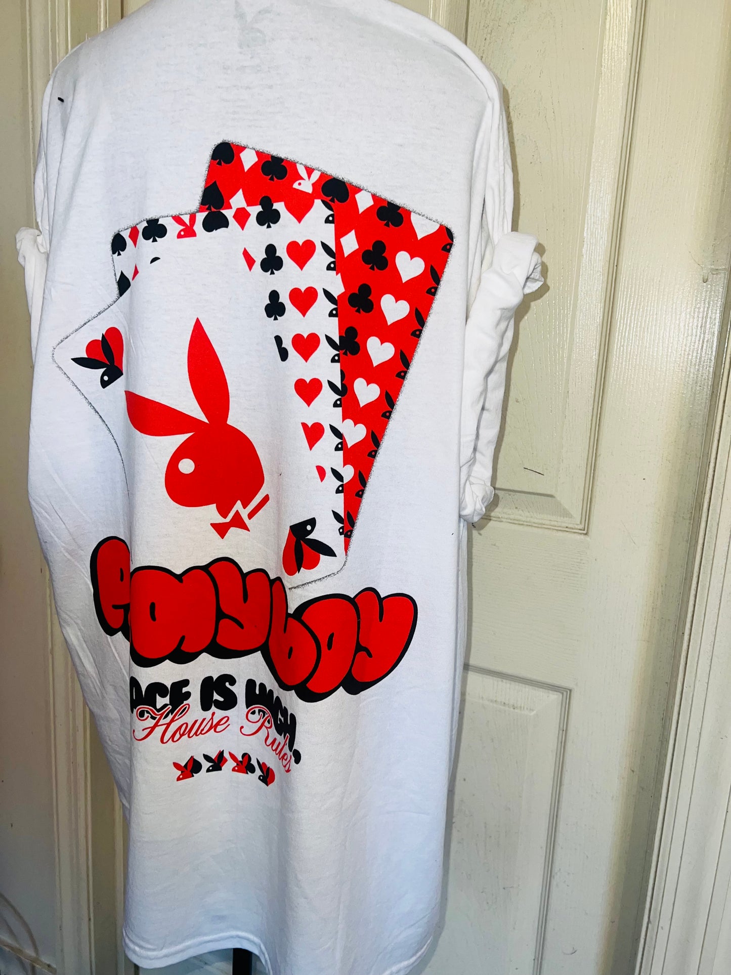 Playboy Double Sided Oversized Distressed Tee