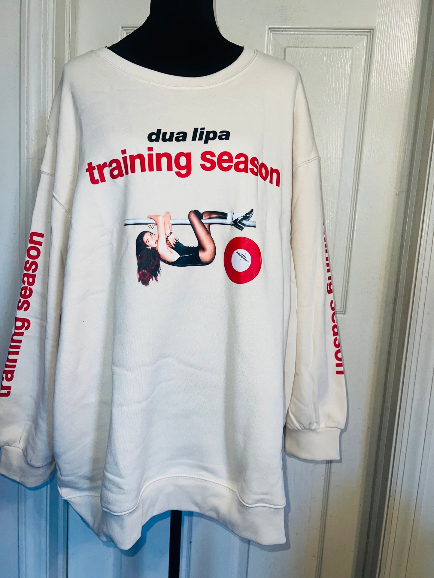 Dua Lipa Oversized Distressed Sweatshirt