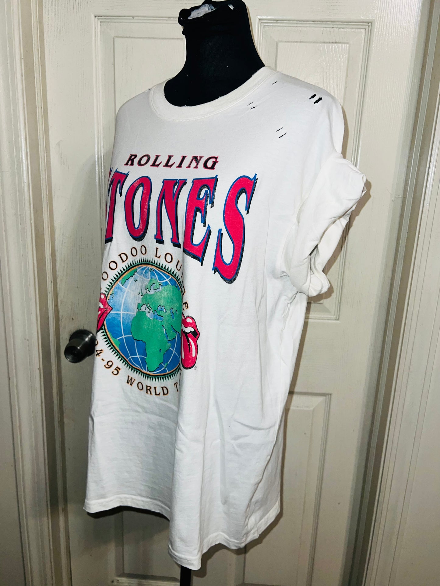 The Rolling Stones Double Sided Oversized Distressed Tee