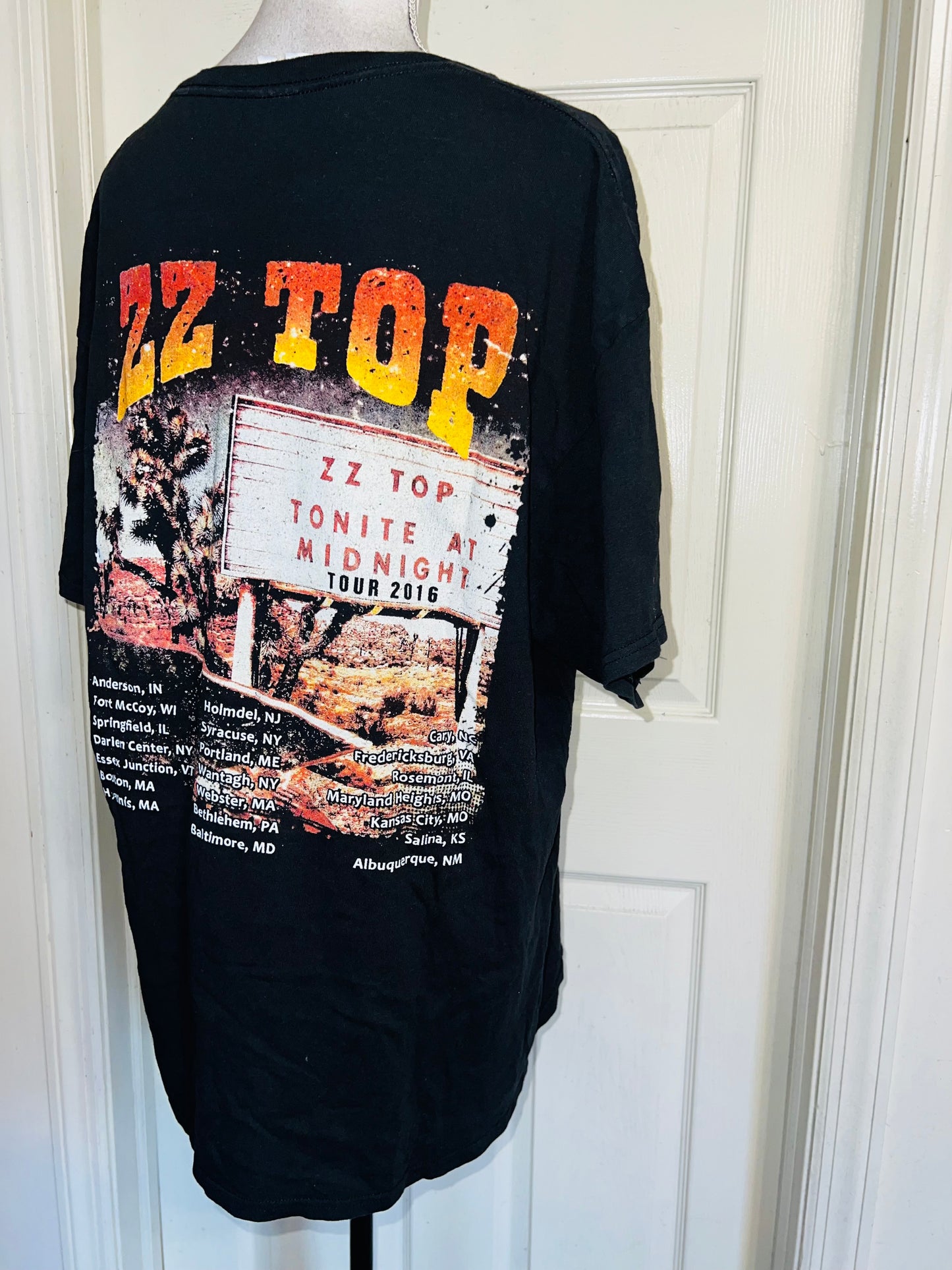 ZZ Top Double Sided Oversized Distressed Tee