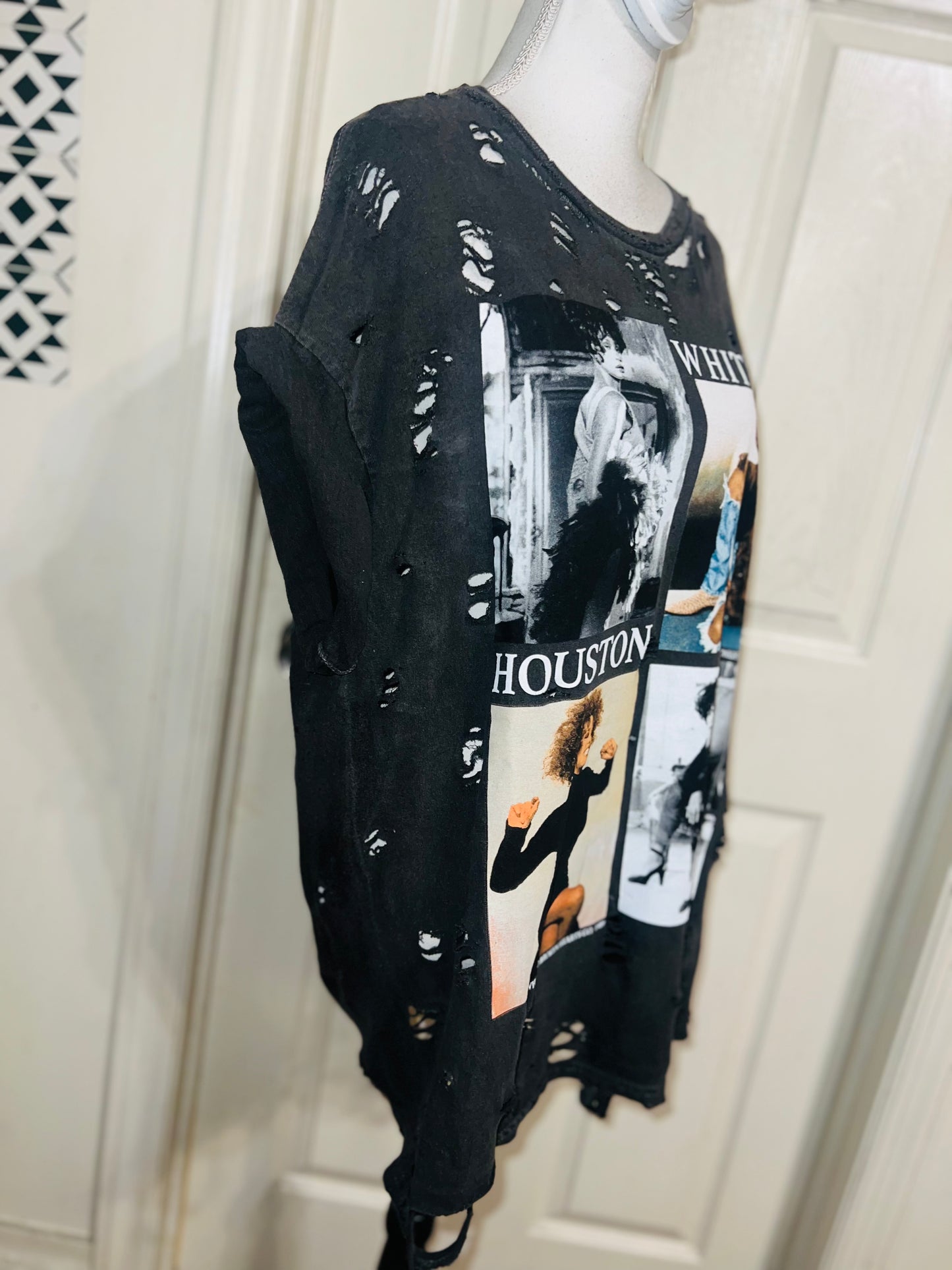 Whitey Houston Oversized Distressed Tee
