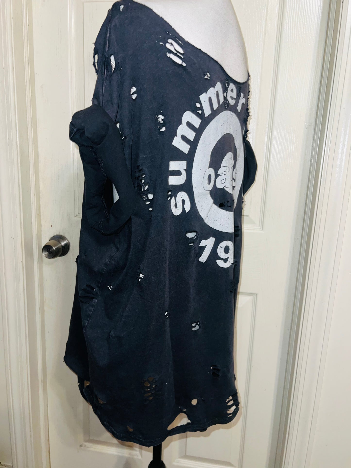 Oasis Double Sided Oversized Distressed Tee