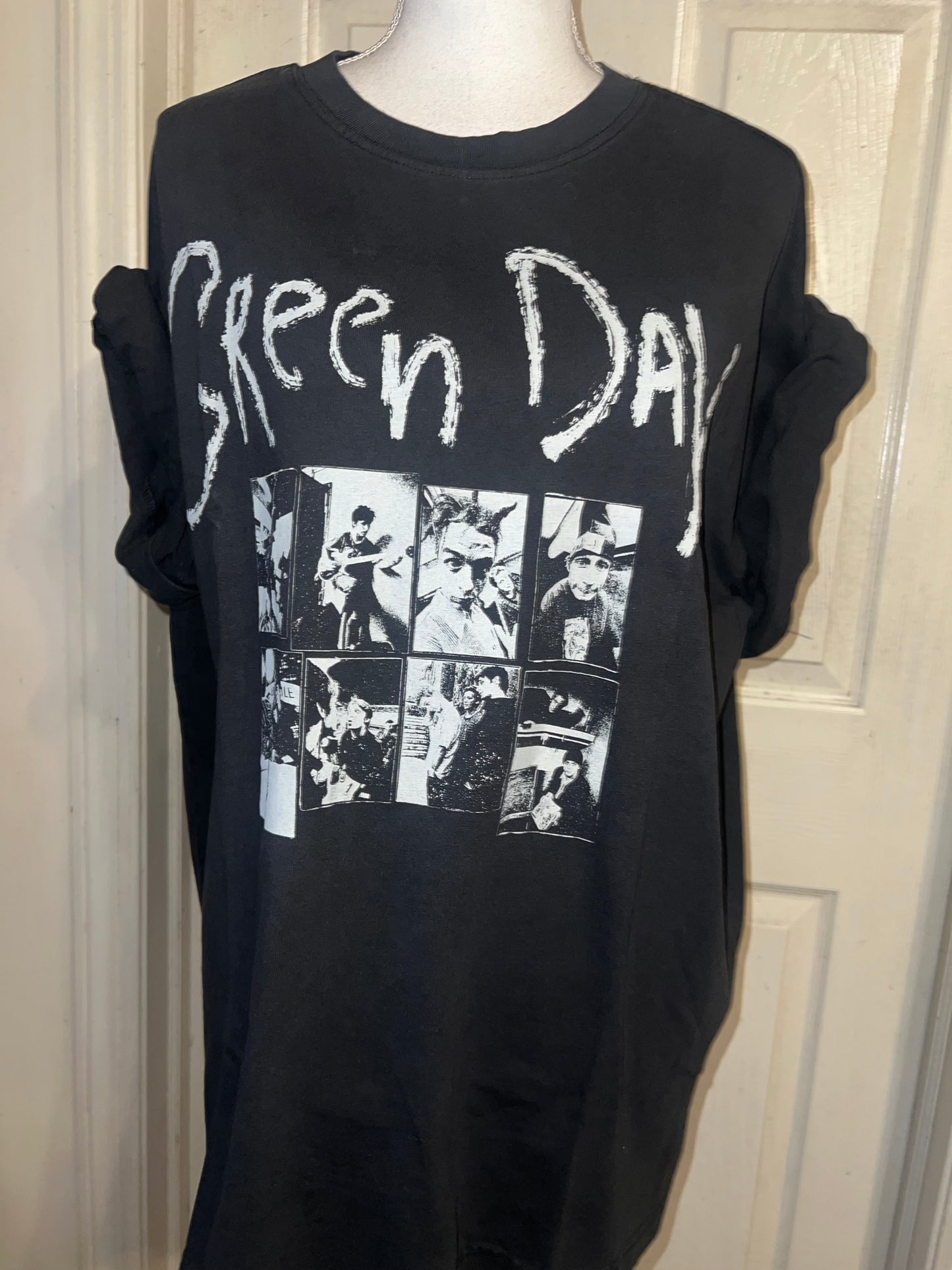Green Day Oversized Distressed Tee